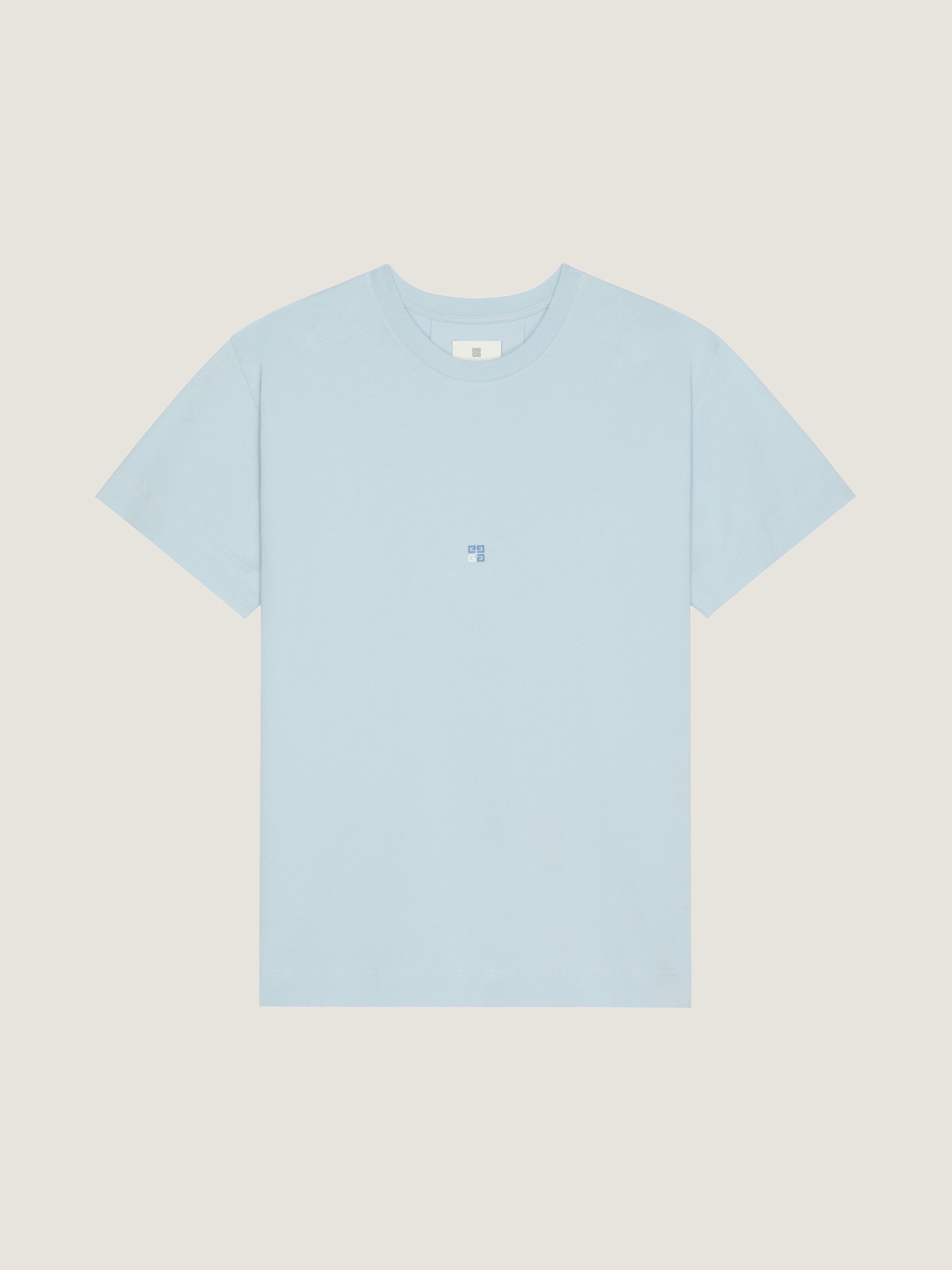 2025年のクリスマスの特別な衣装 T-shirt in cotton with 4G detail in - sky blue | Givenchy US トップス