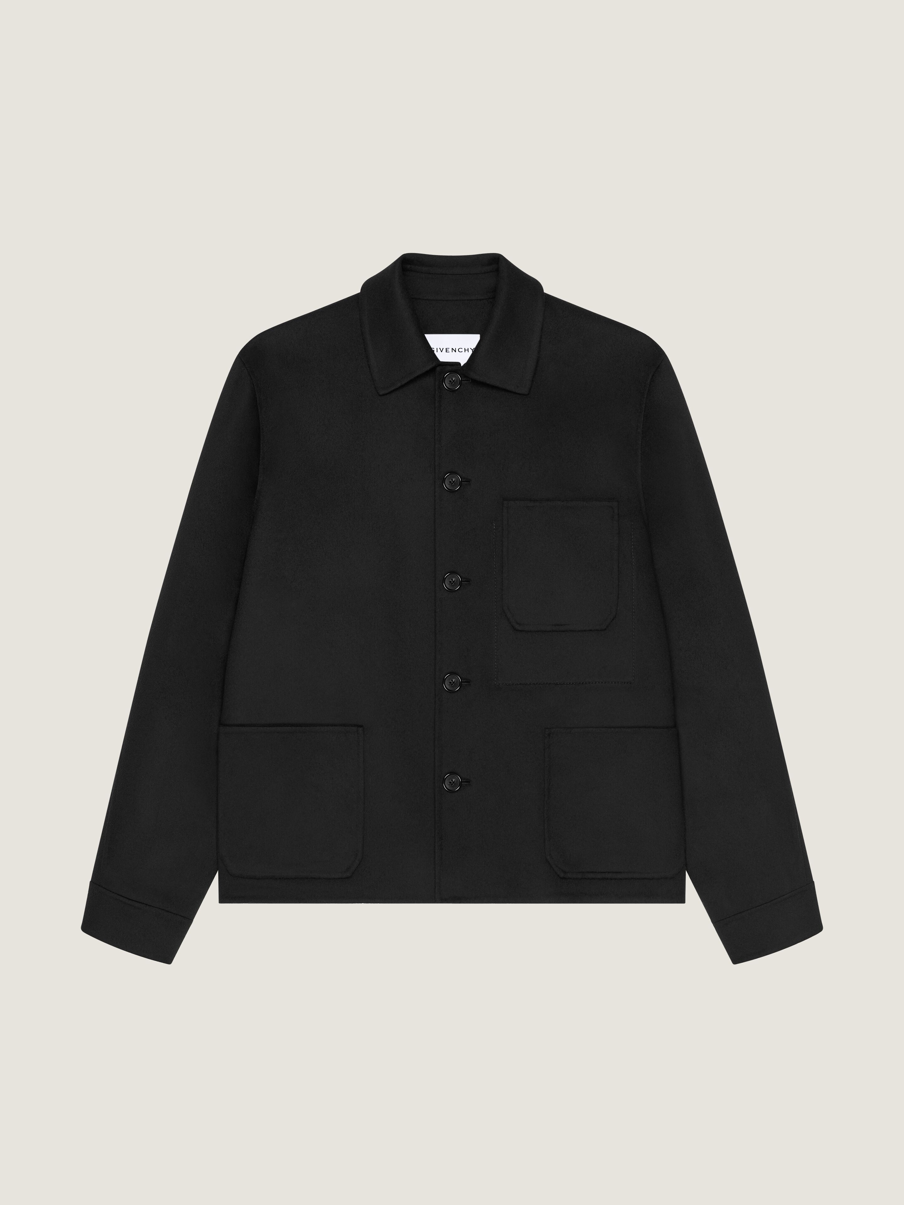 Givenchy Blouson Couture Seam En Laine Et Cachemire In Black