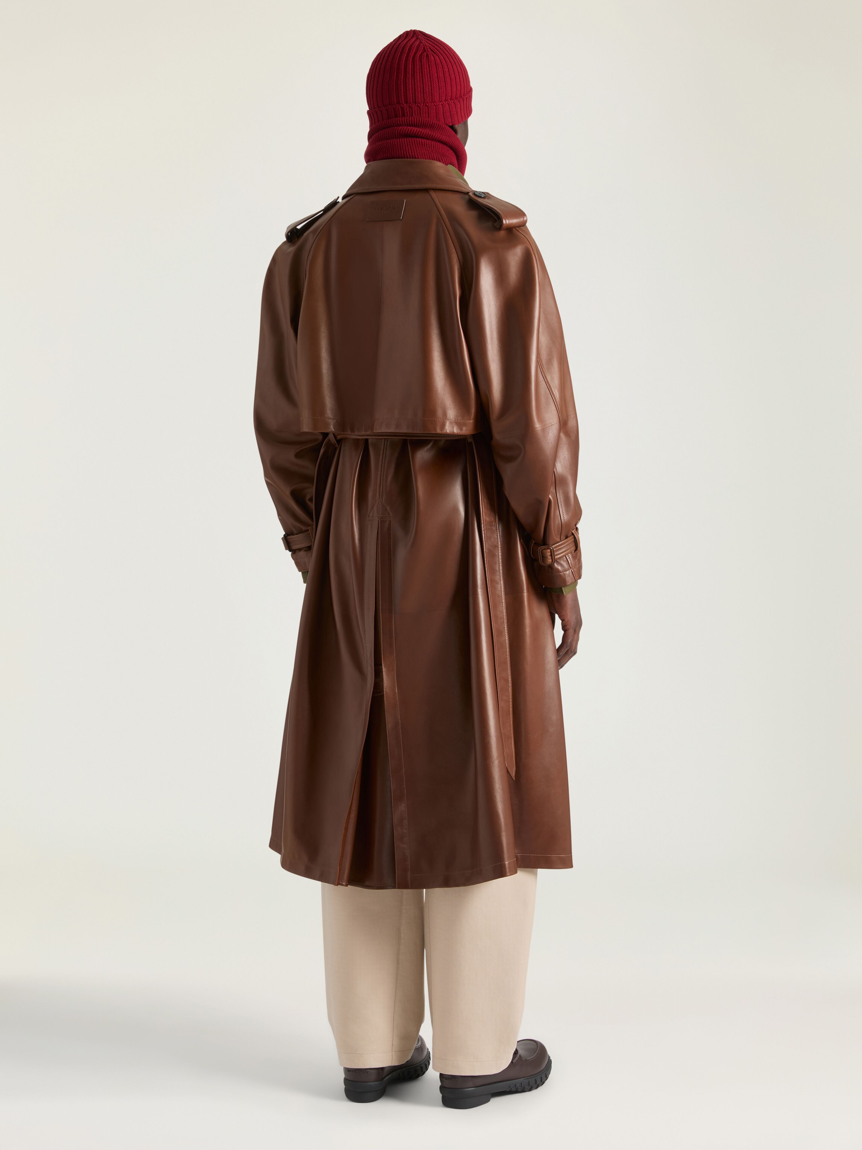 Trench in leather in - dark brown - BM01FM6Y46-201 | Givenchy