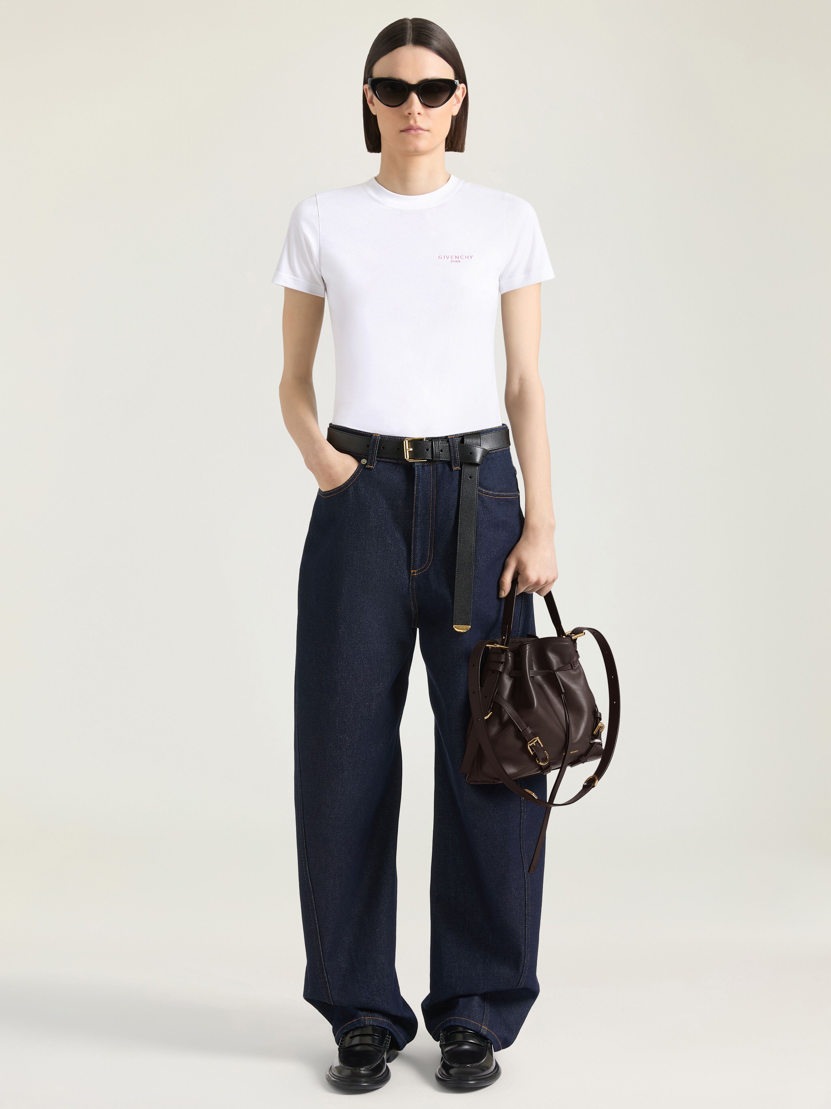 【週末限定セール中】VASIC風 Basic Bucket bag Small Voyou Bucket bag in shiny leather in - chocolate