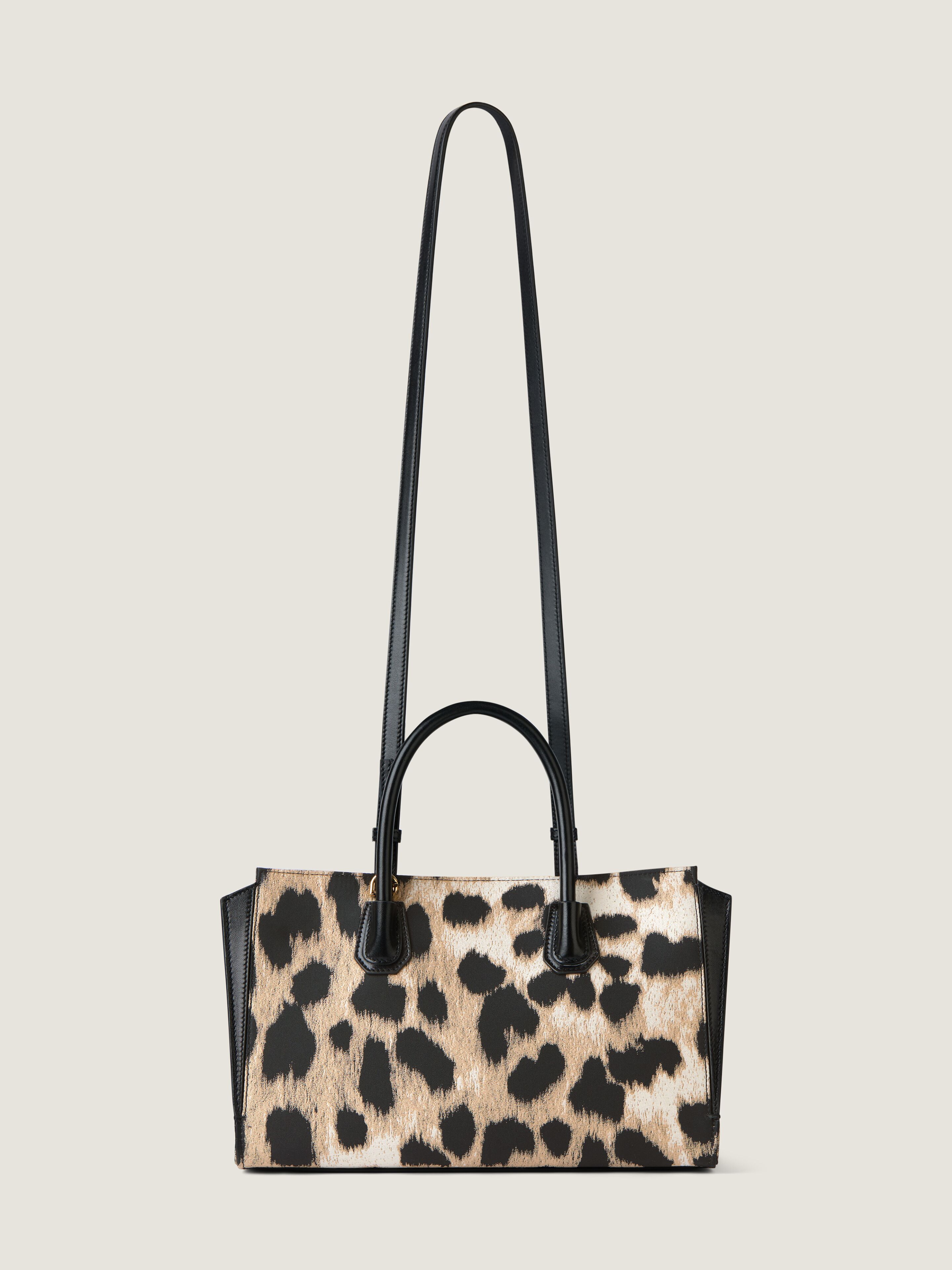 Small Antigona Catchall bag in leopard jacquard | Givenchy US