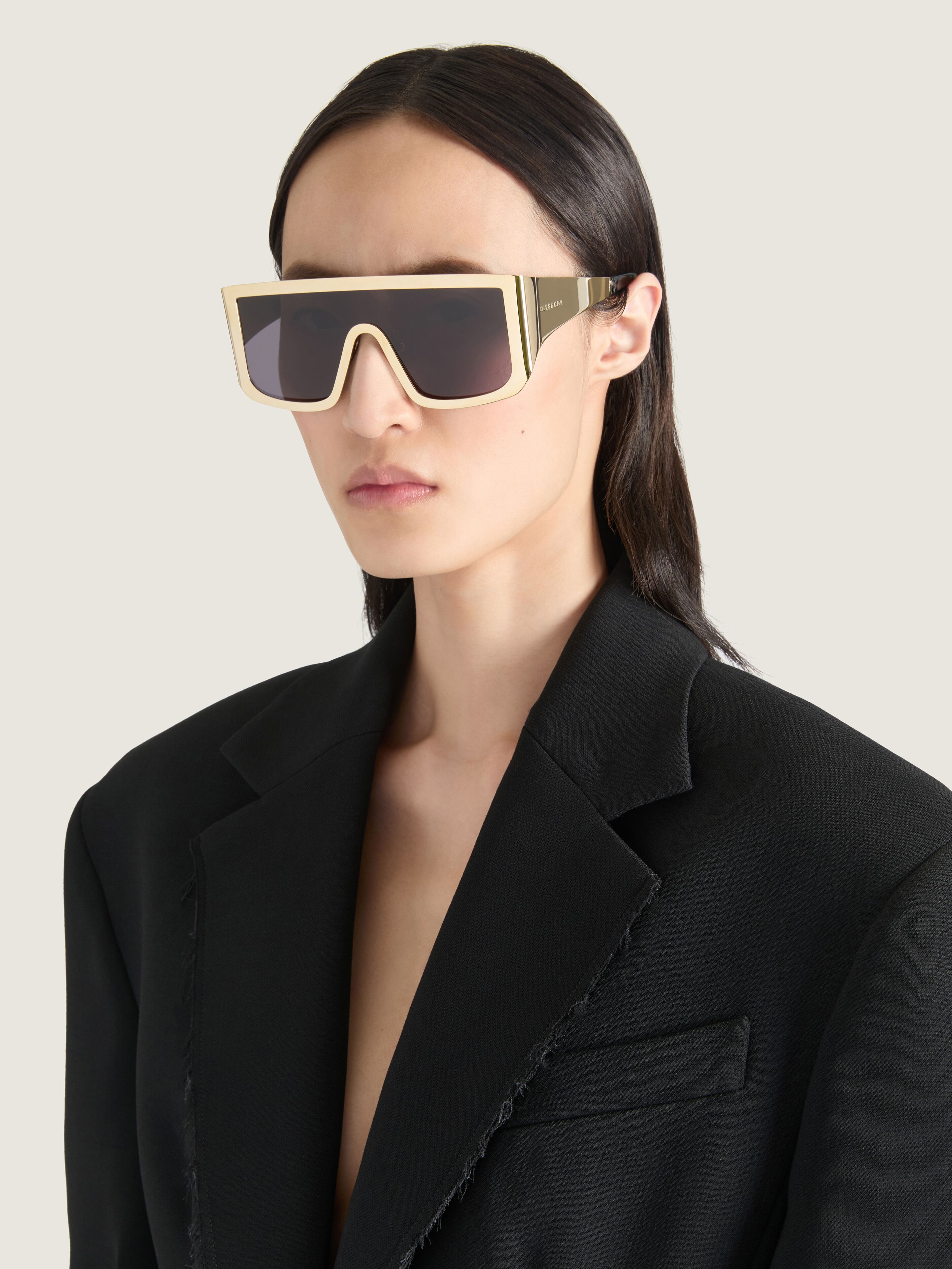 Square sunglasses in metal in - golden yellow - BR00B9R05A-710