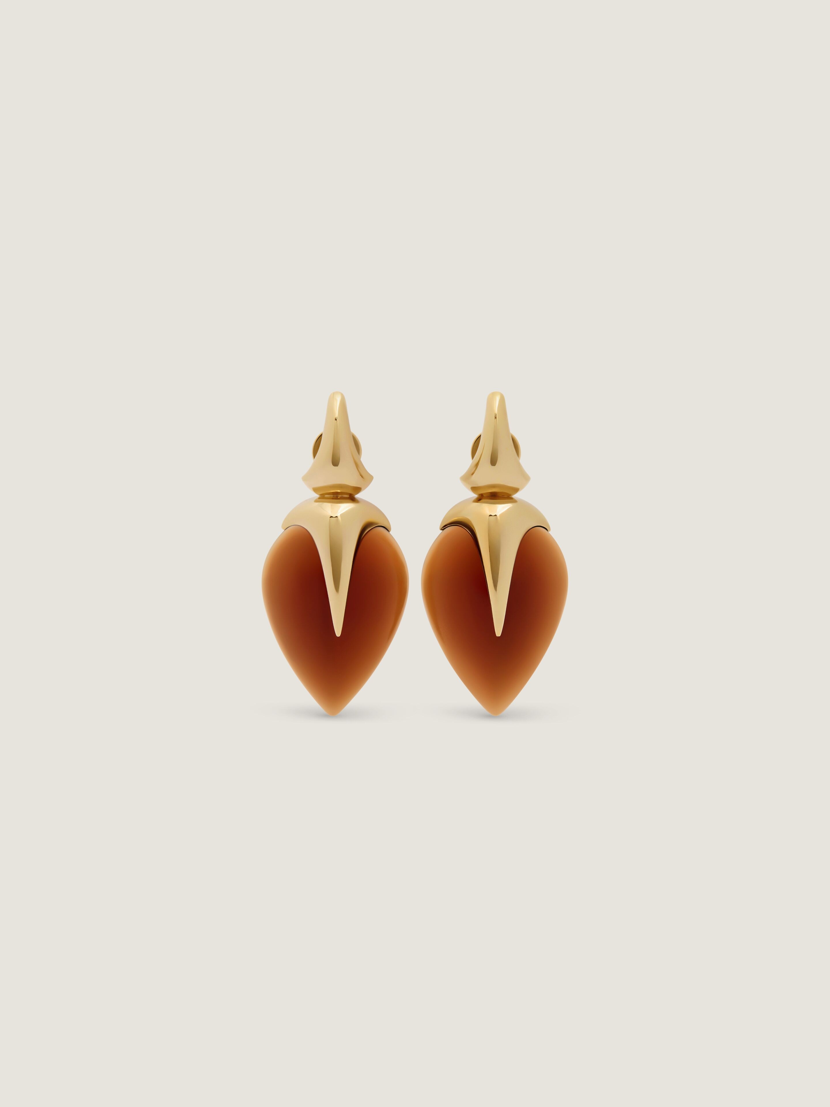 Givenchy Boucles D'oreilles Heartwood En Métal Et Résine In Multicolor