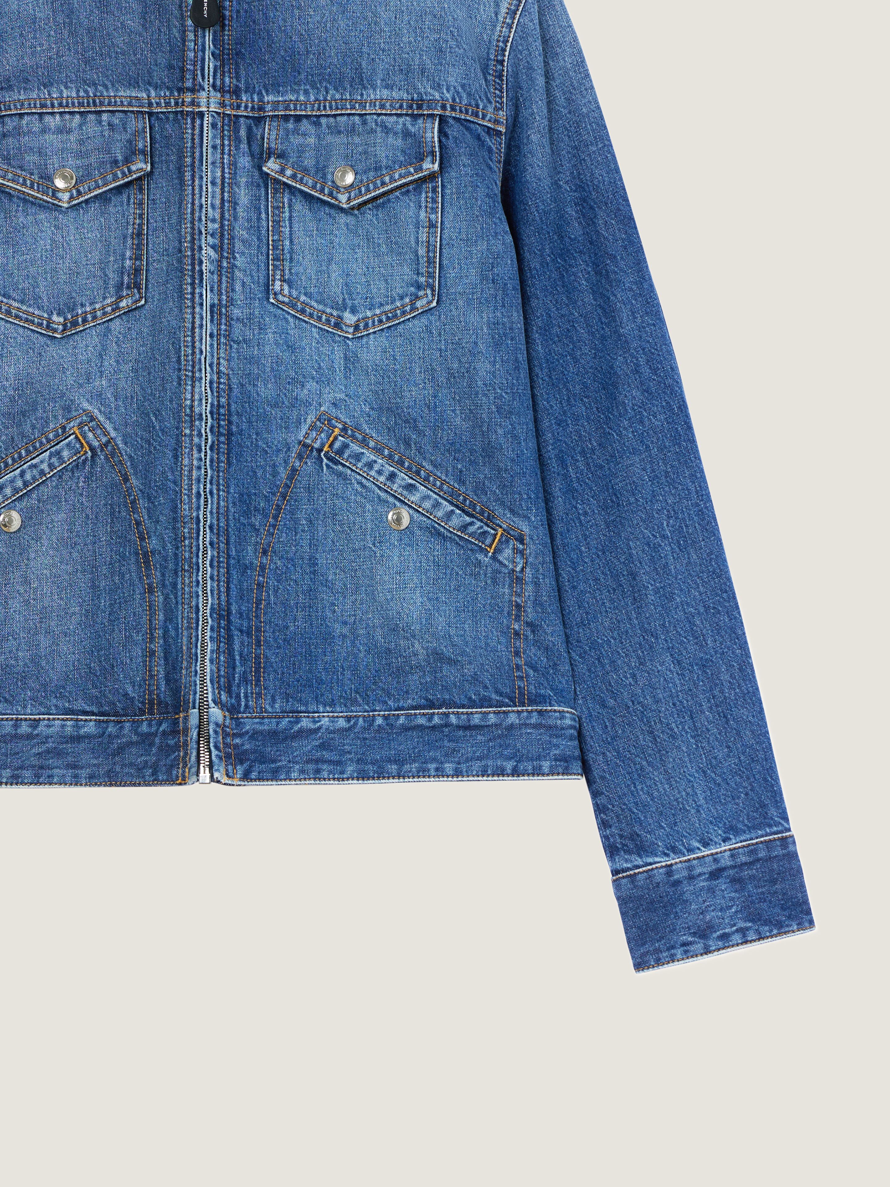 GIVENCHY 星形刺繍デニムジャケット Zipped jacket in dark blue denim | Givenchy DE | Givenchy
