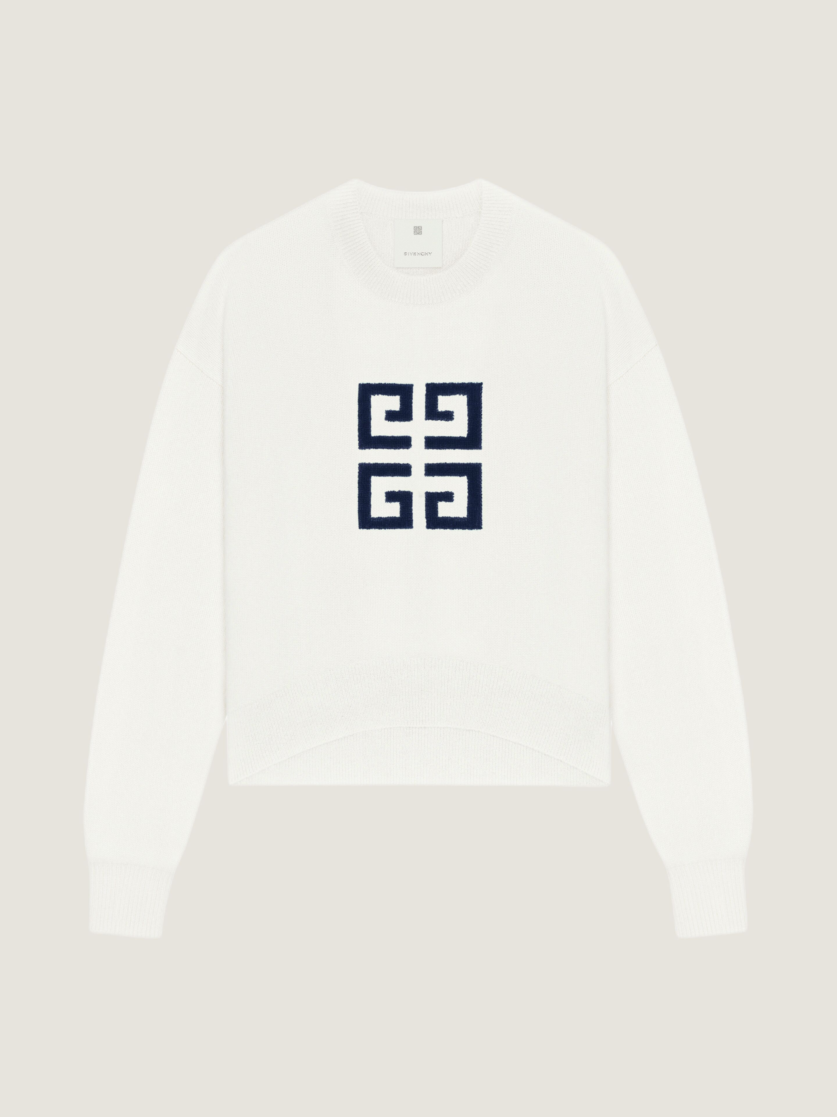 4G sweater in cashmere in - white/navy | Givenchy DE