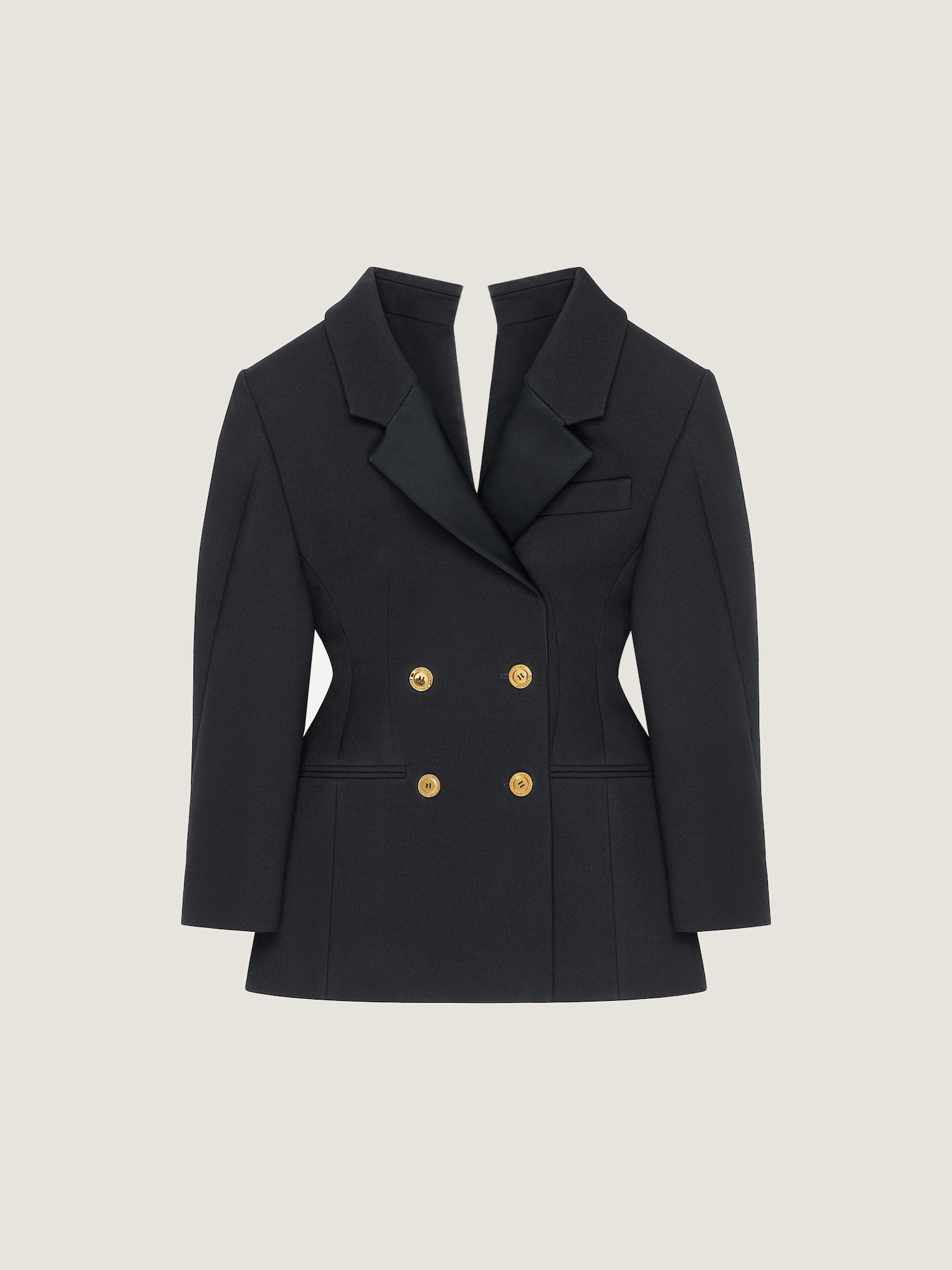 Back-to-front jacket in wool in - black - BW30MG167R-001 | Givenchy US