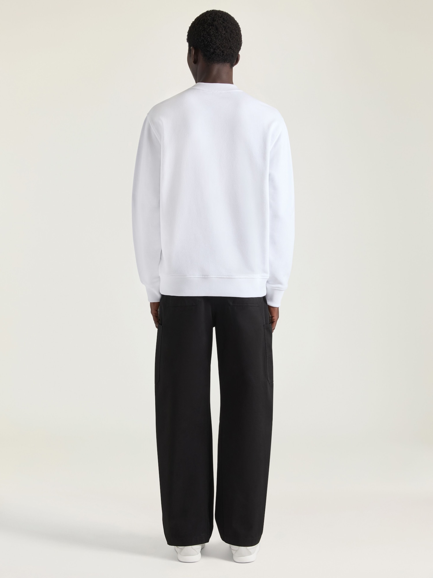 Sweatshirt in fleece with surrealism print