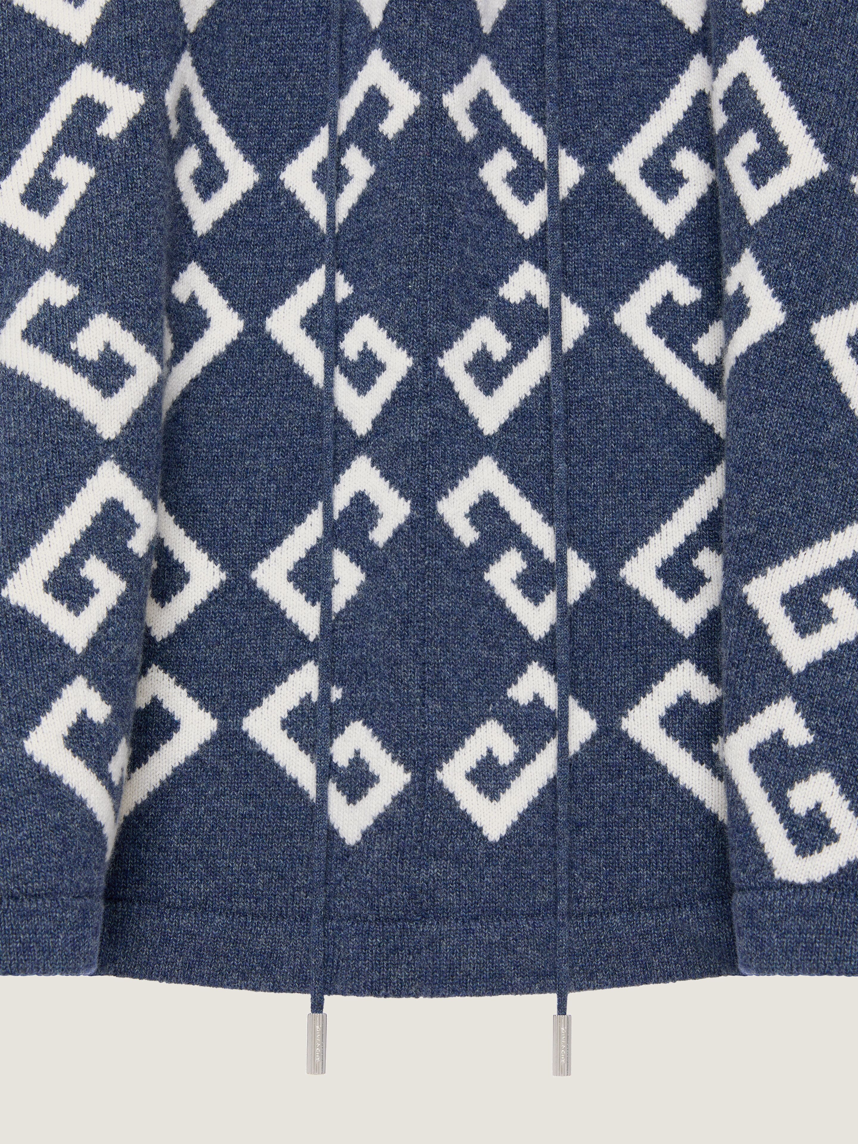 モノグラム 72 ジャカード ポンチョ - ブルーデニム - ハイブランド