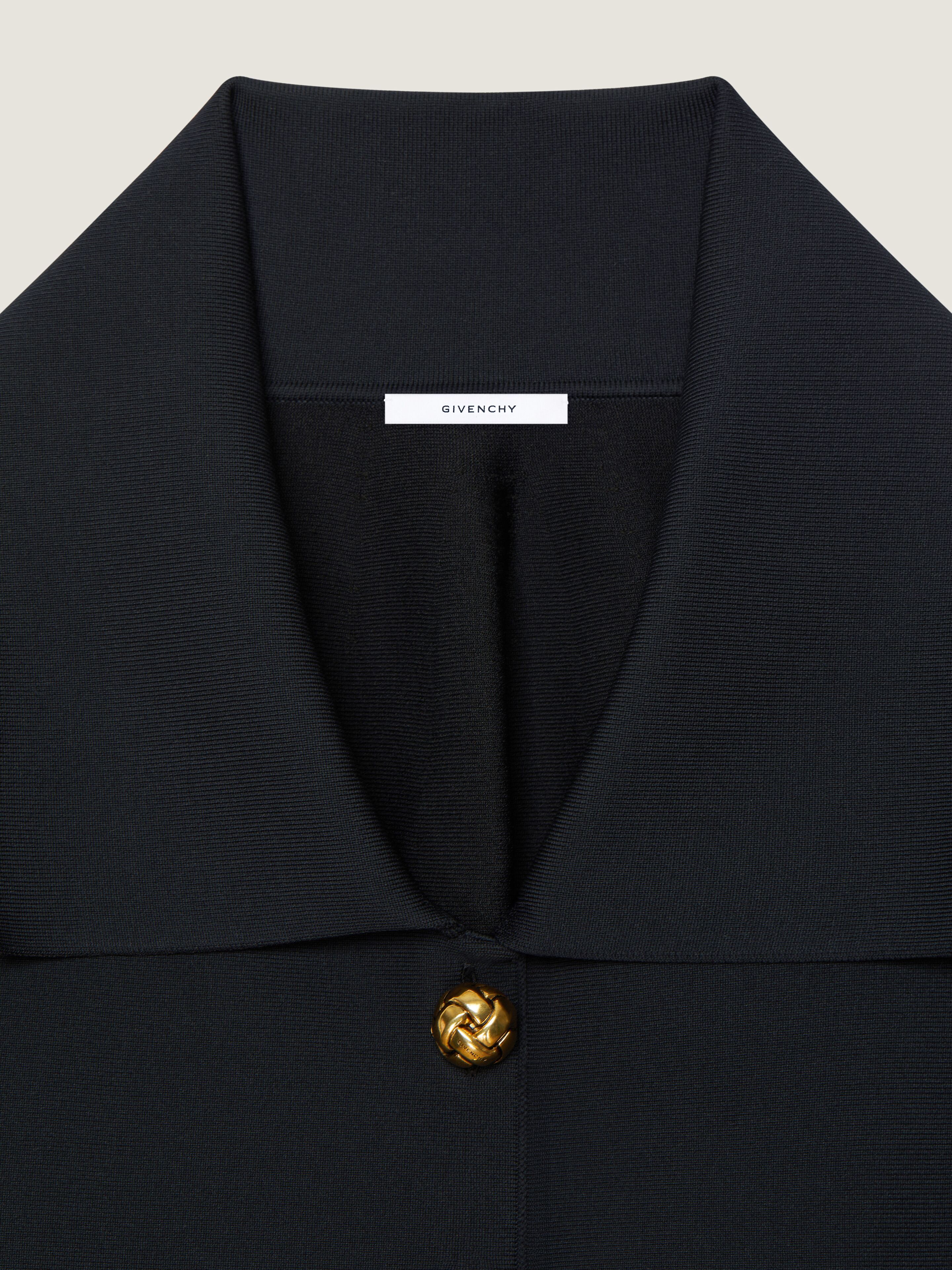 Cropped Cocoon jacket in compact knit in - black - BW00X14ZUK-001