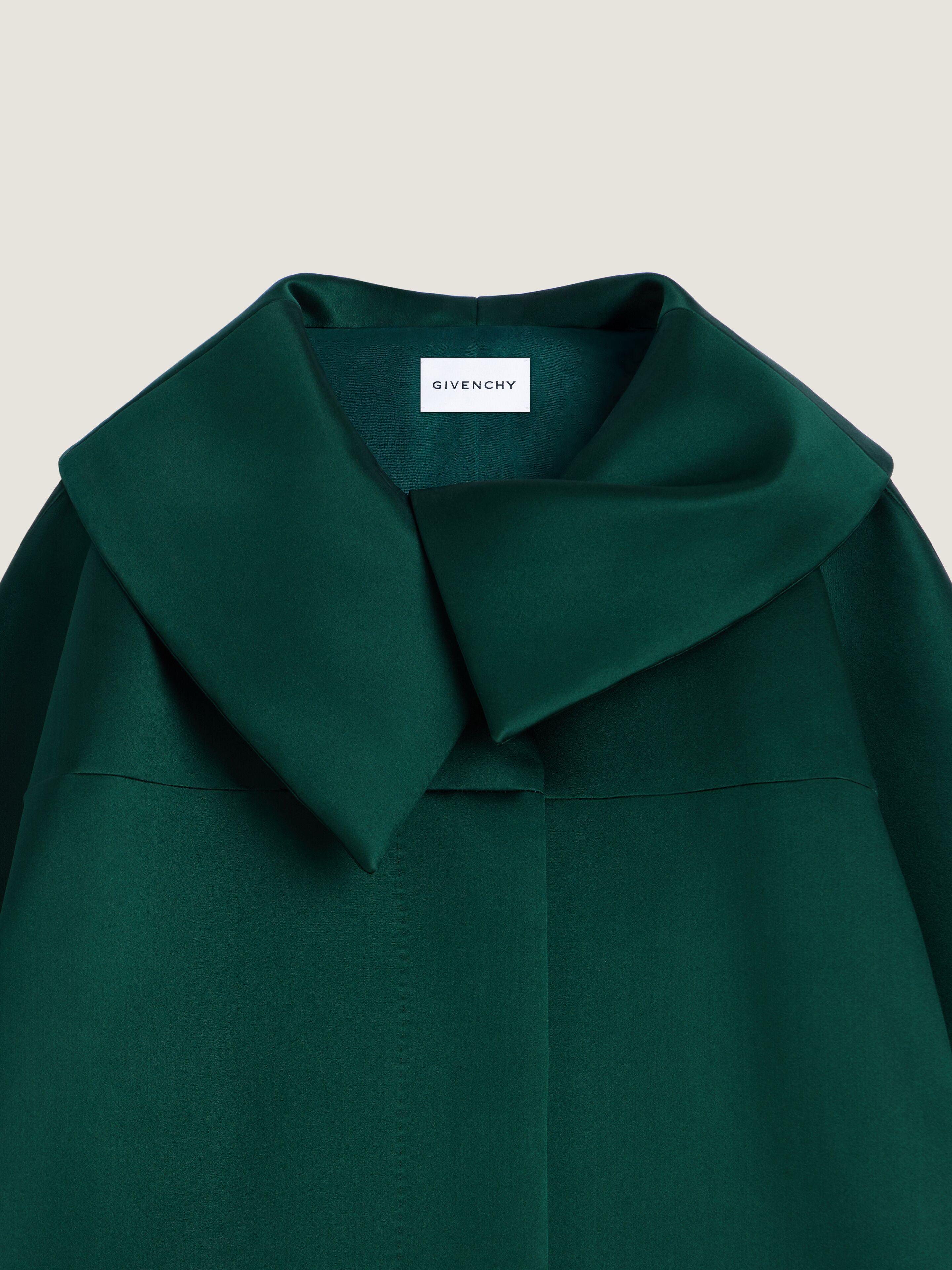 Short coat in satin in - green forest - BWC0GY1YG0-311 | Givenchy US Short coat in satin in - green forest - BWC0GY1YG0-311 | Givenchy US