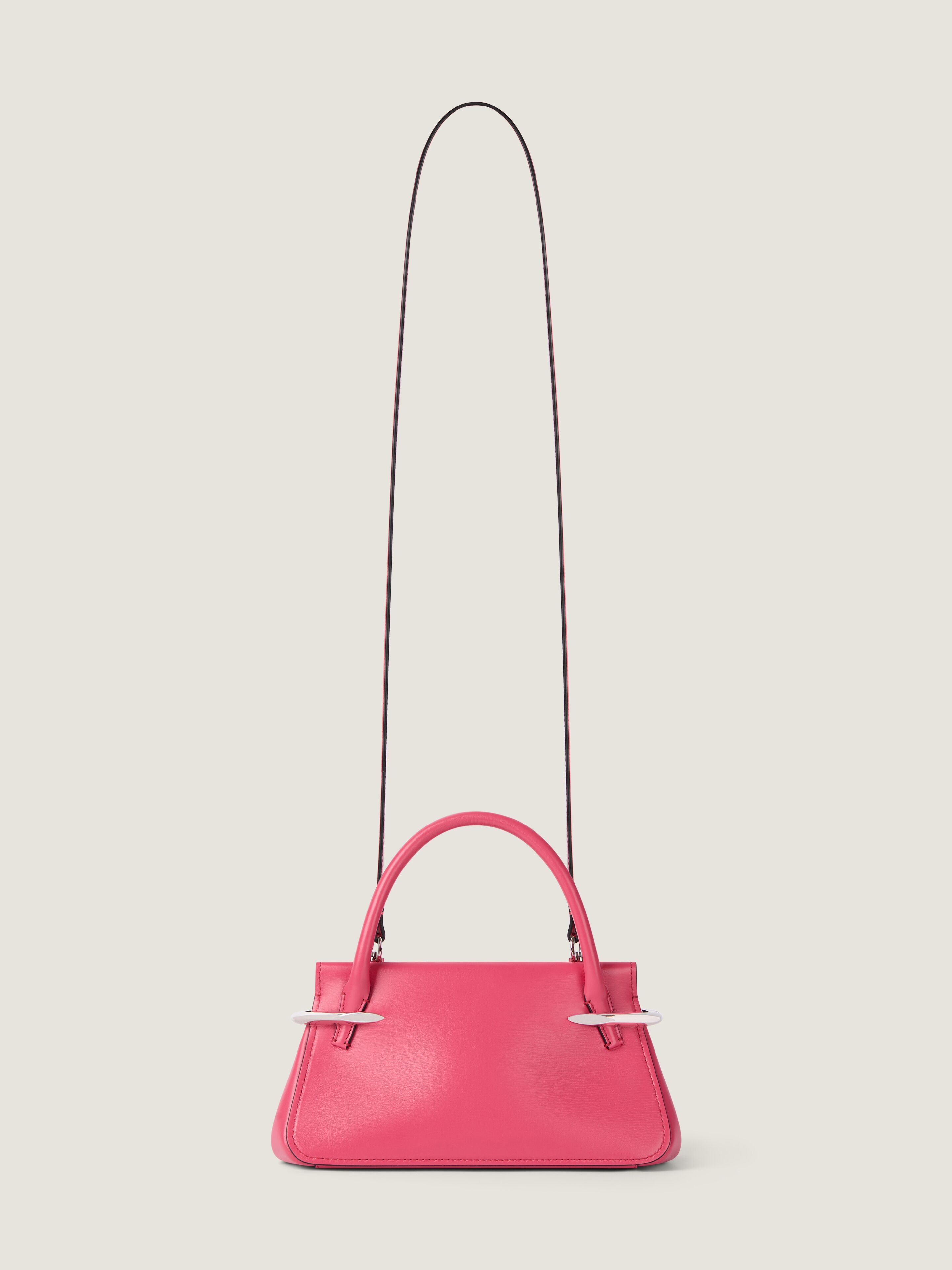 Mini Pinch bag in leather in - bright peach - BB515JB2DE-814