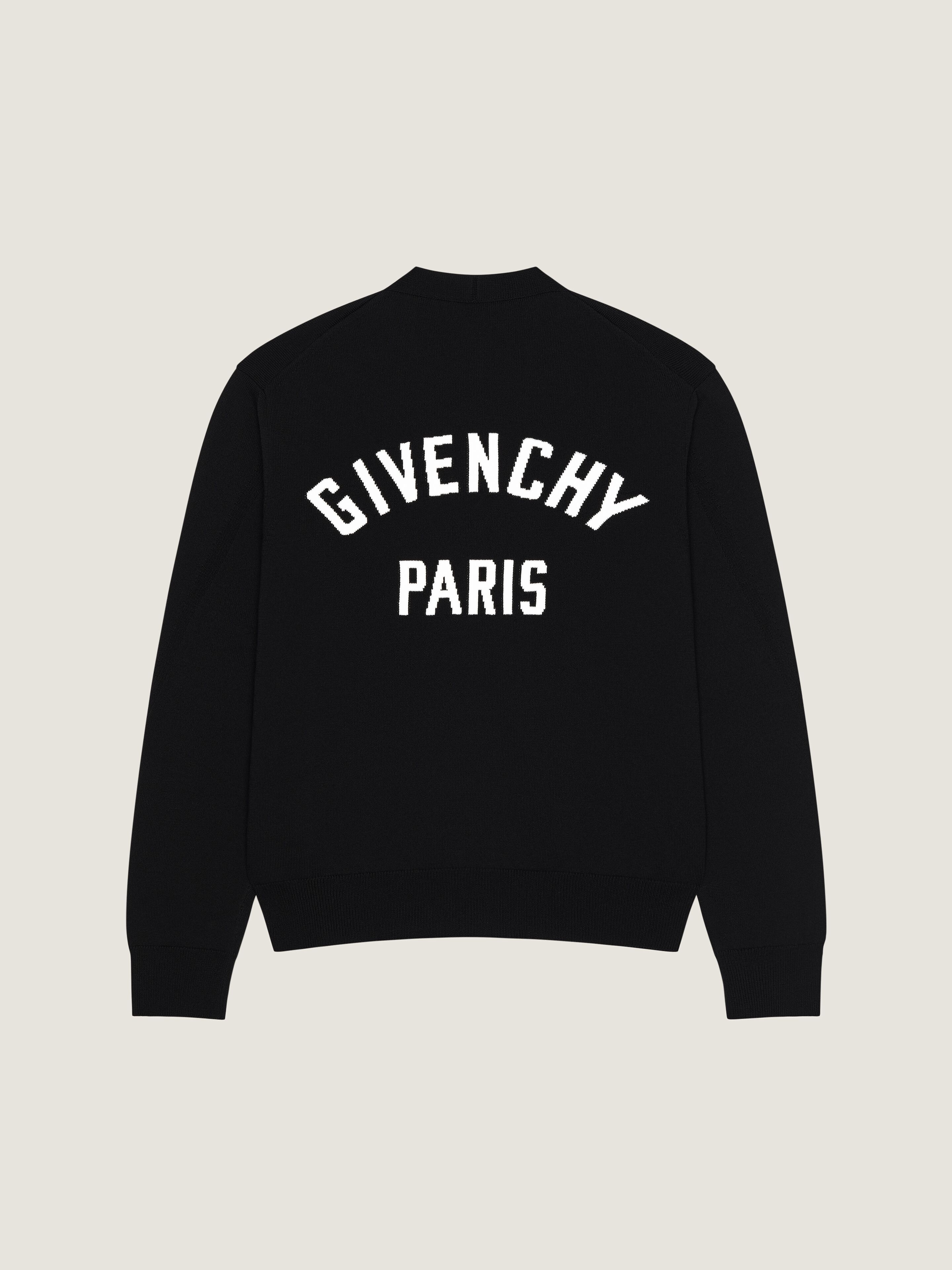 Couture Seam cardigan in knit with Givenchy Paris in - black