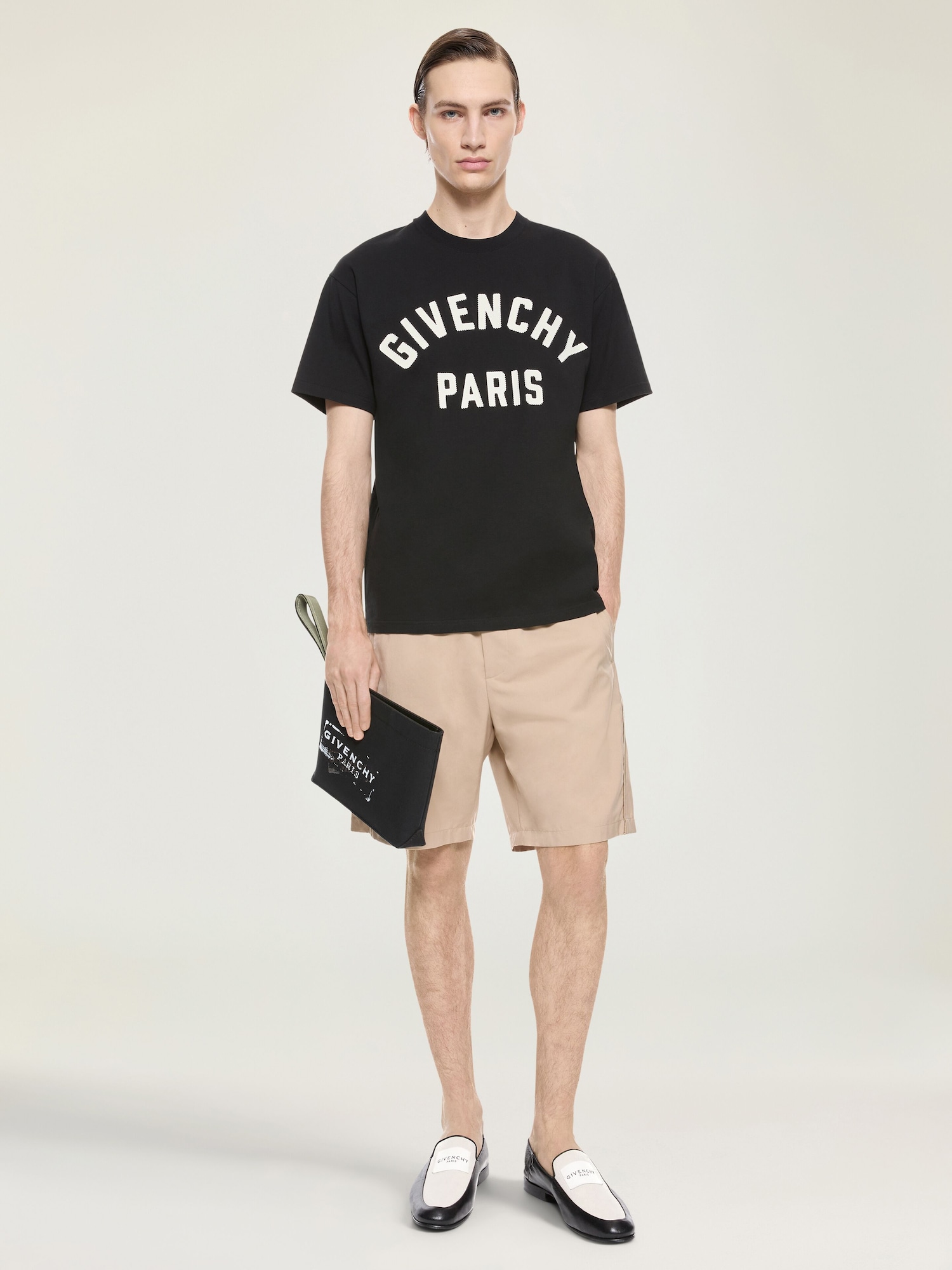 GIVENCHY コットン Givenchy PARISエンブロイダリー Tシャツ