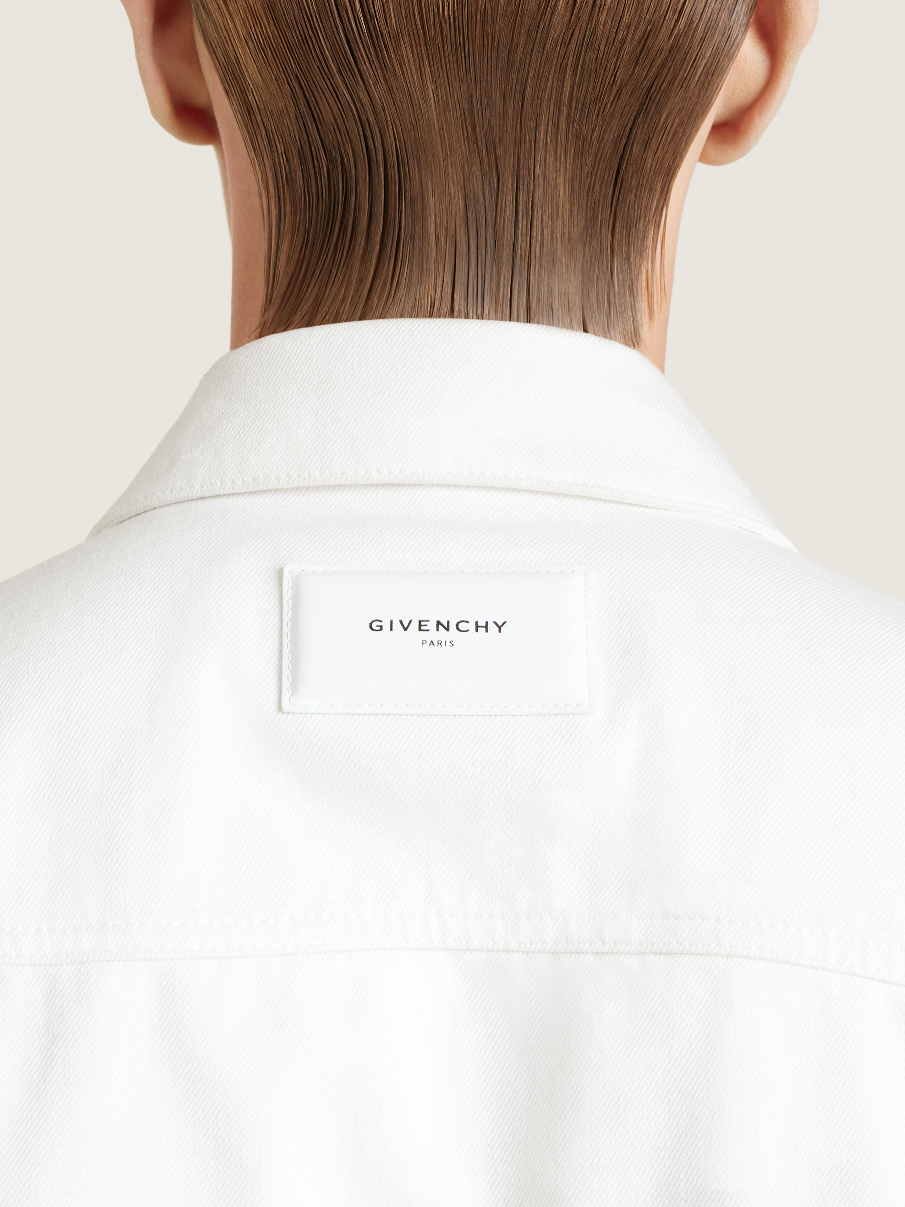 Jacket in white denim | Givenchy US | Givenchy