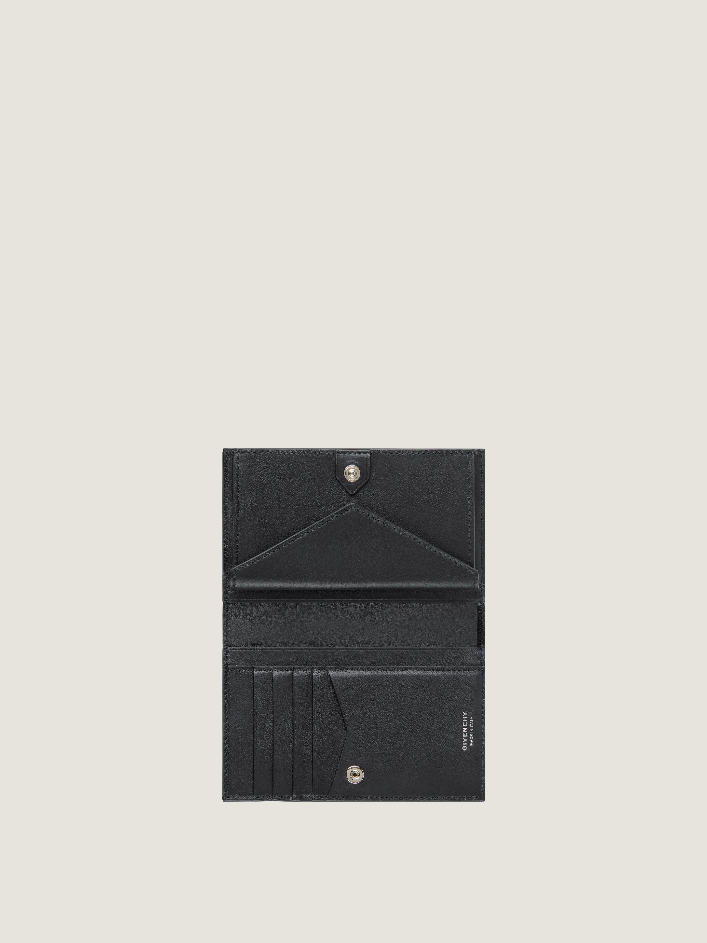 【GIVENCHY】 Antigona leather bifold wallet Antigona wallet in Box leather in - black | Givenchy US