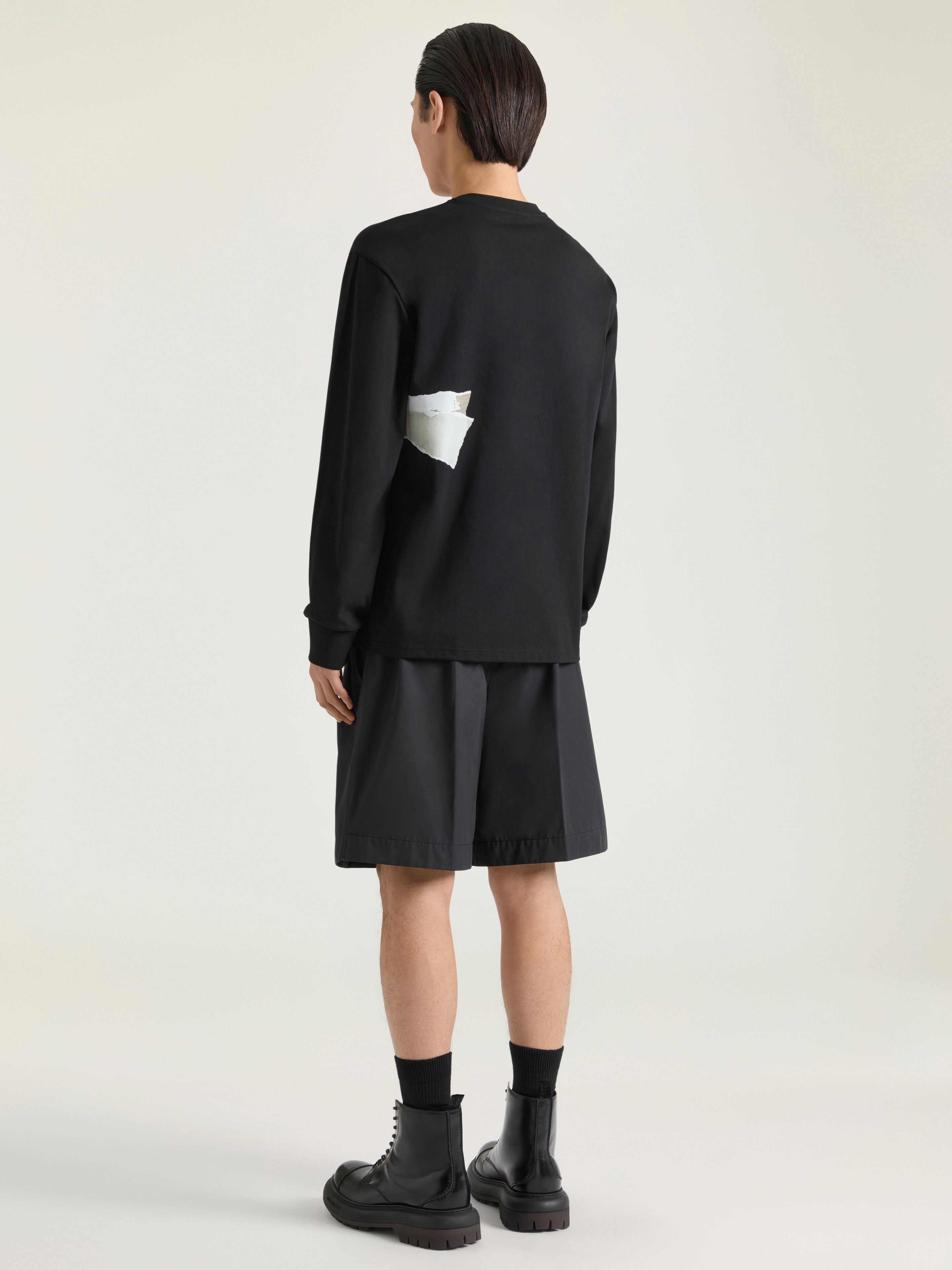 Bermuda shorts in poplin in - black - BM51RJ1642-001 | Givenchy