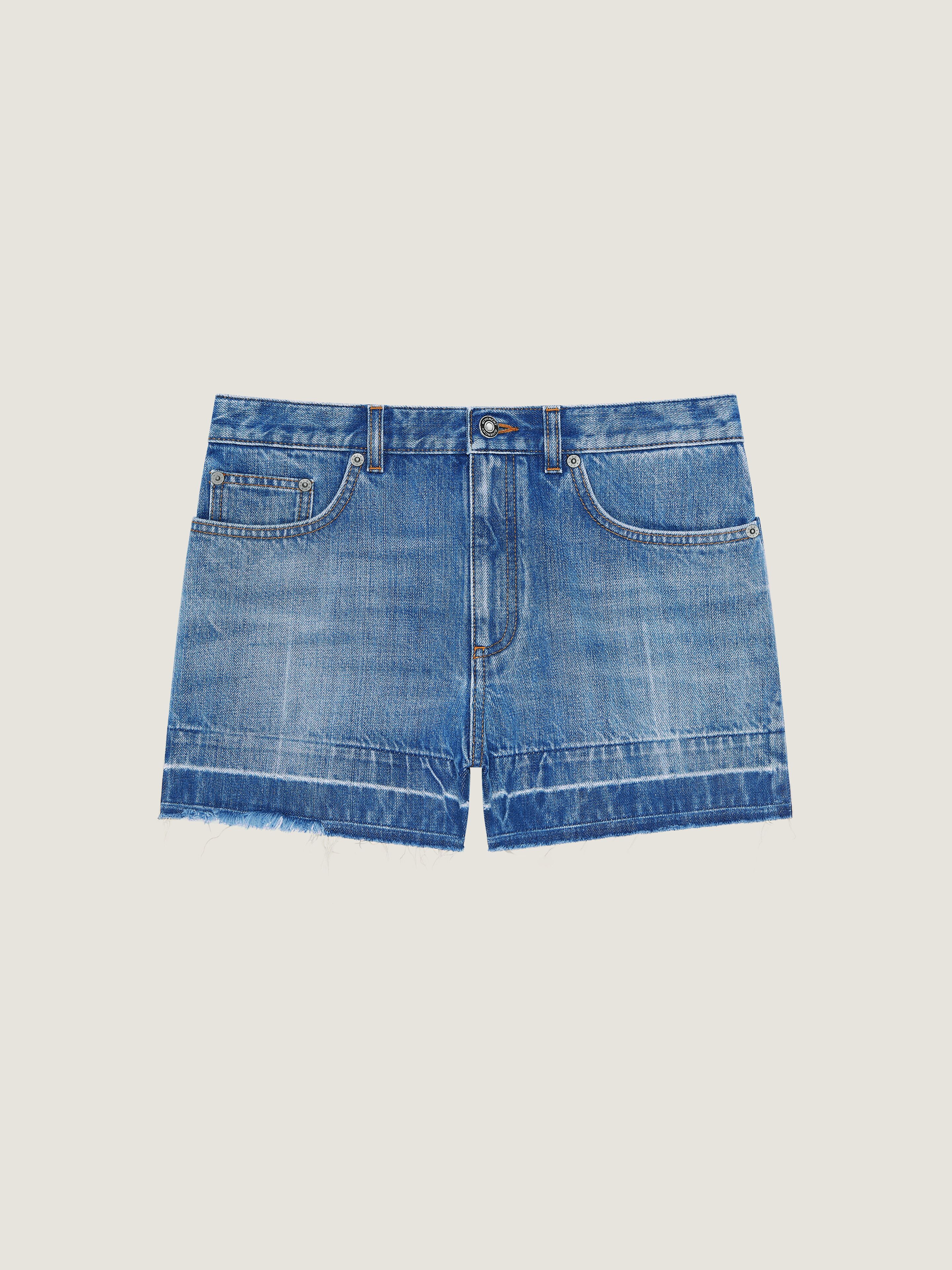 Givenchy Short En Denim Bleu Moyen In Blue