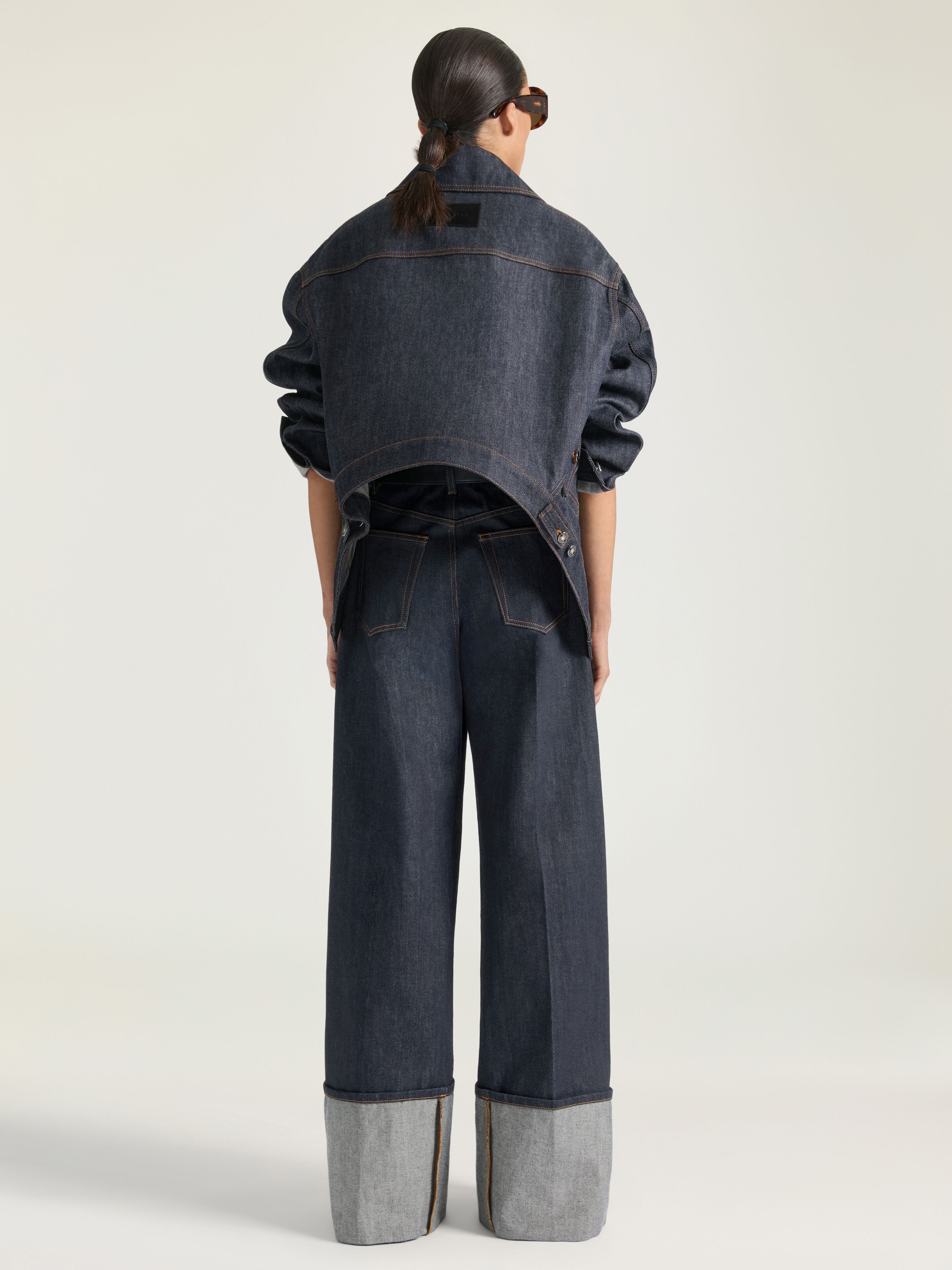 Raw turn-up jeans in - dark blue - BW51AZ518M-401 | Givenchy US