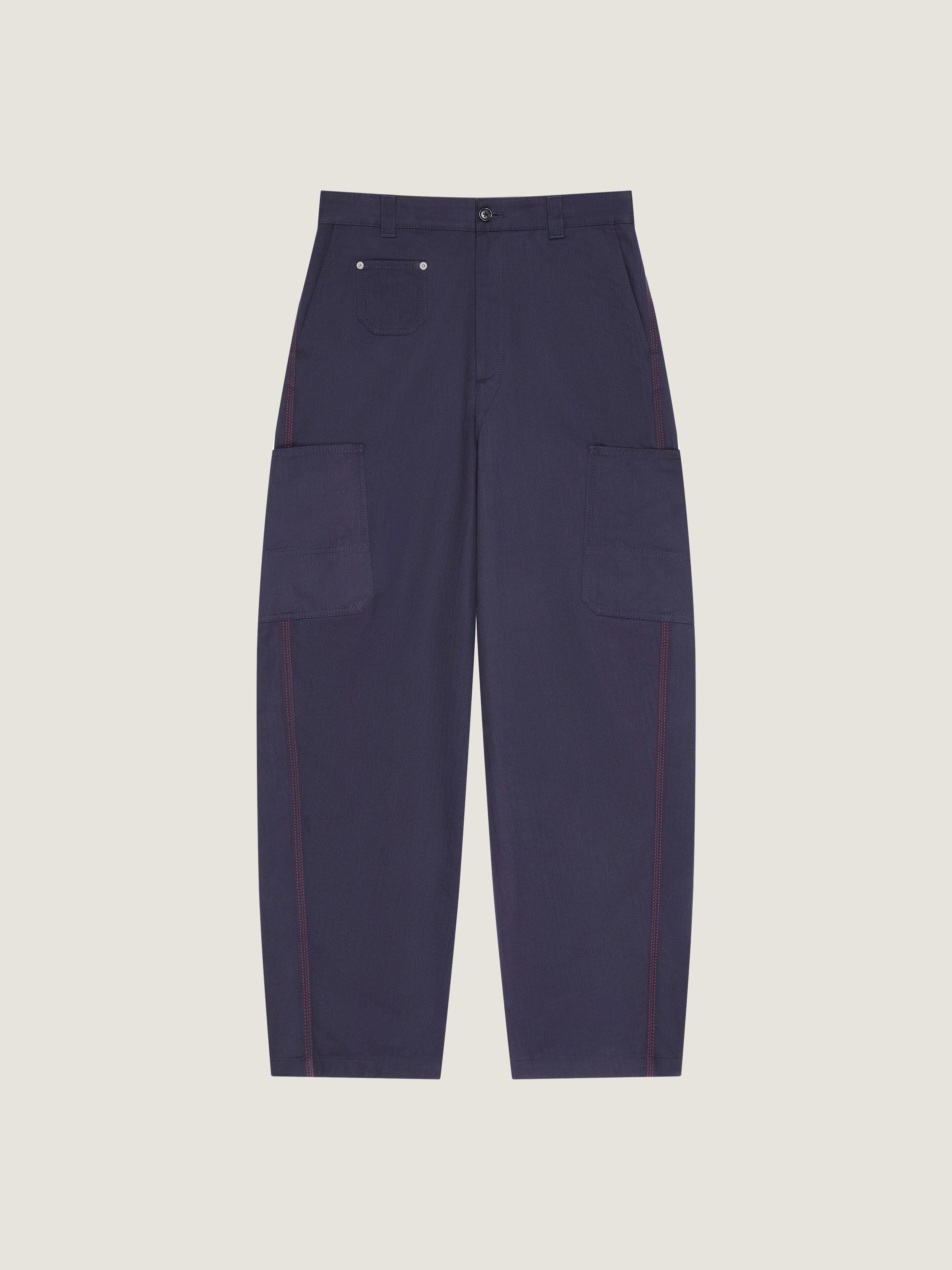 Givenchy Pantalon Cargo Couture Seam À Chevrons En Denim In Blue