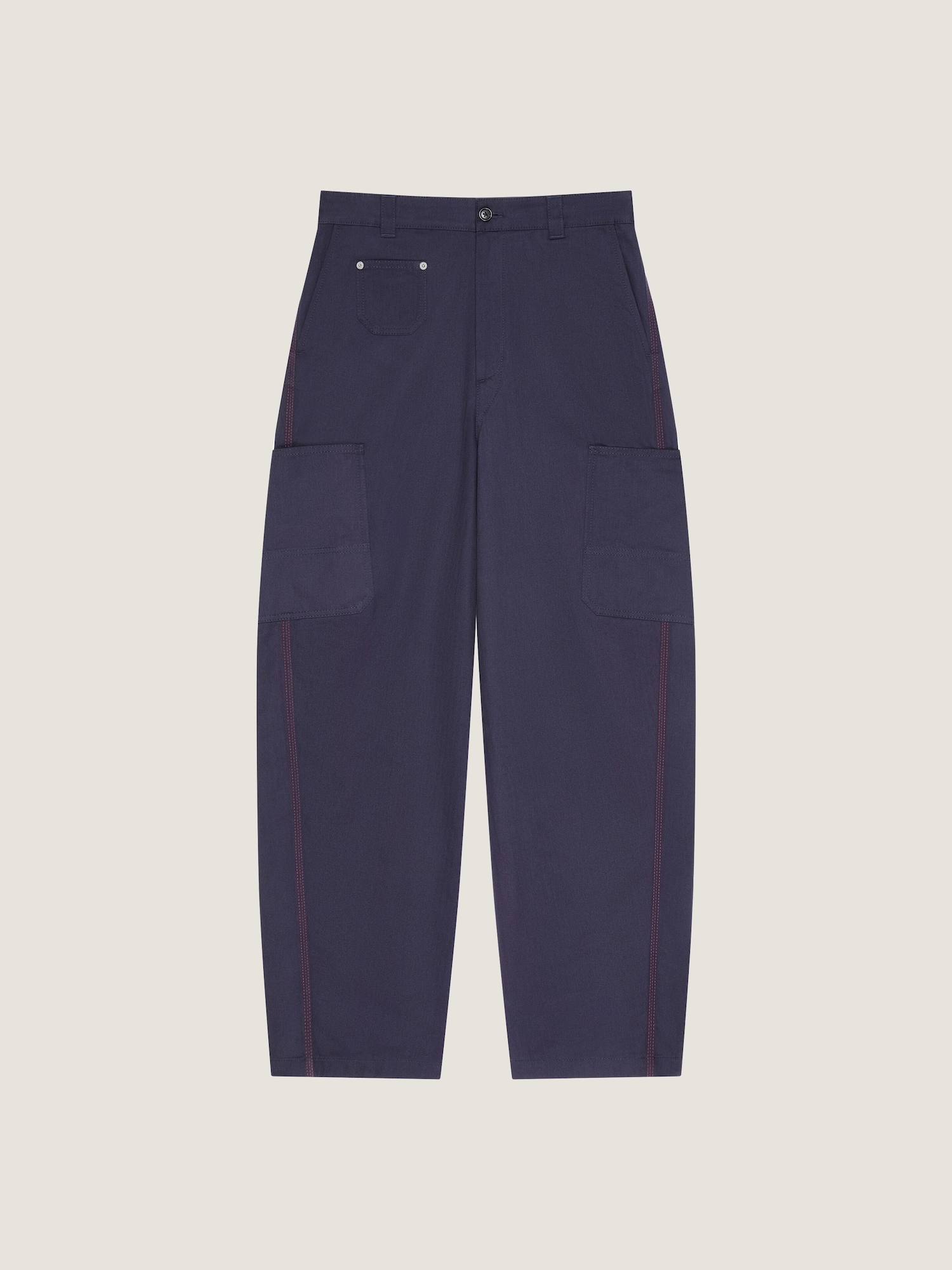 Couture Seam cargo trousers in herringbone denim