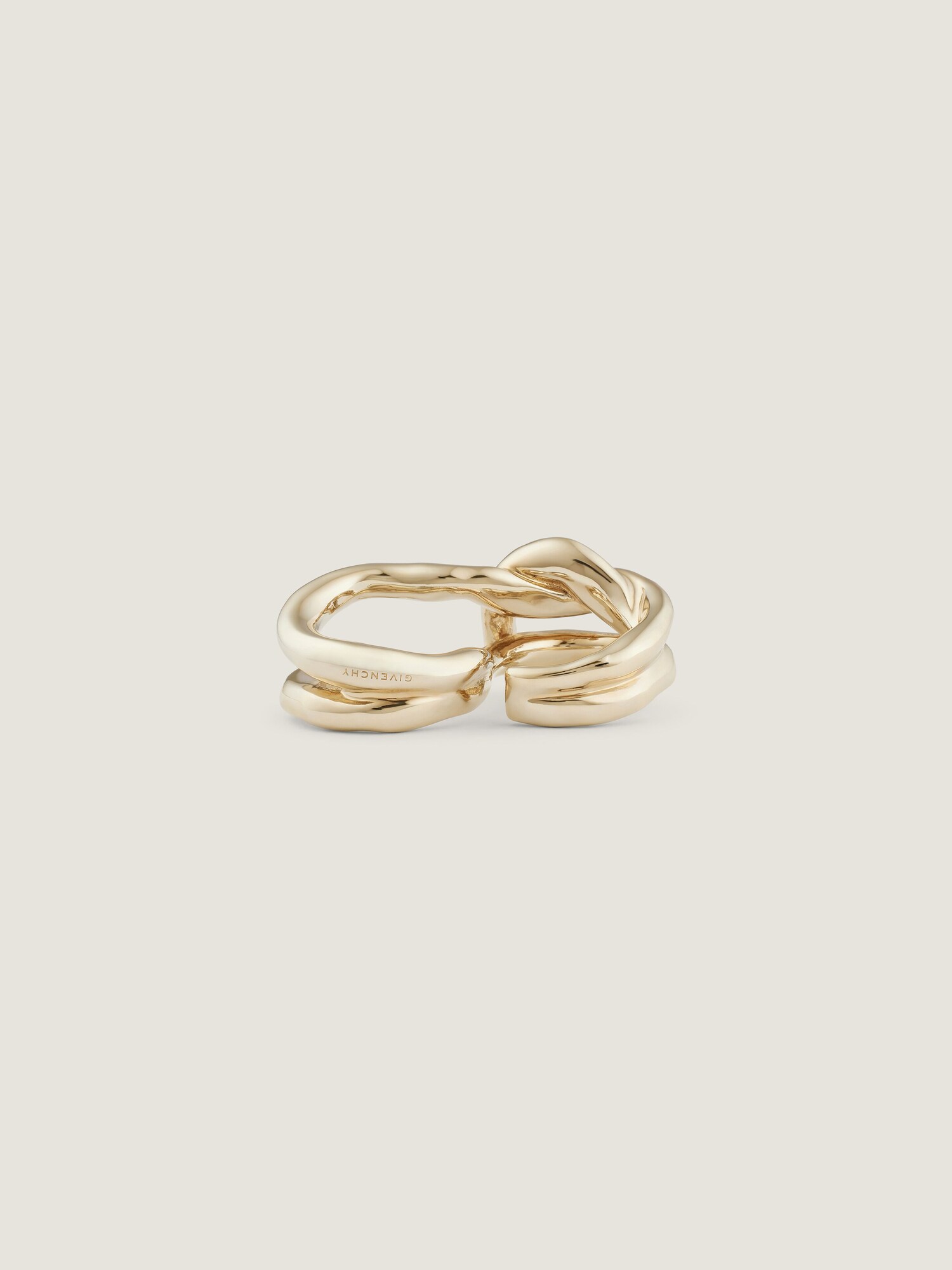 Chain Link double fingers in metal in - pale golden - BF30LMF003 