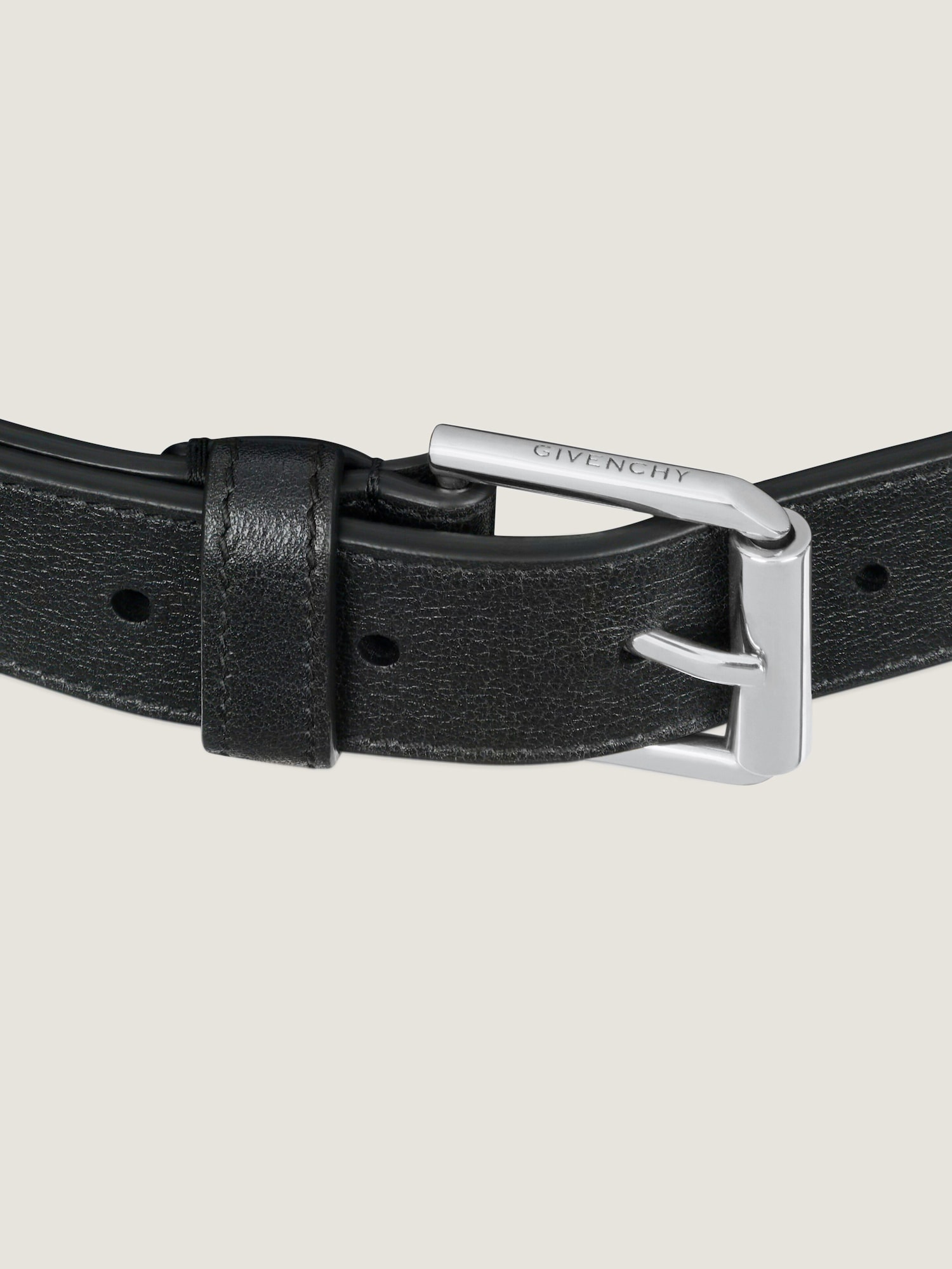 Givenchy Voyou Leather Belt Voyou large belt in shiny leather in - black - BB408JB2AE  main image 3