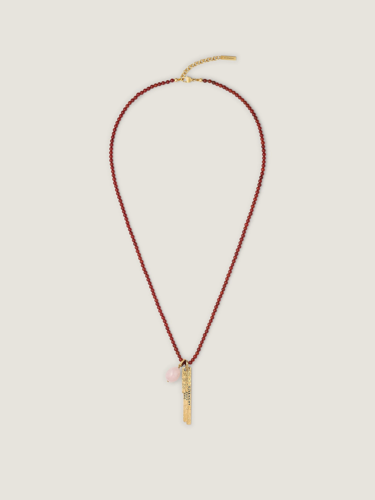 GIVENCHY Givenchyテープ アゲート ロングネックレス