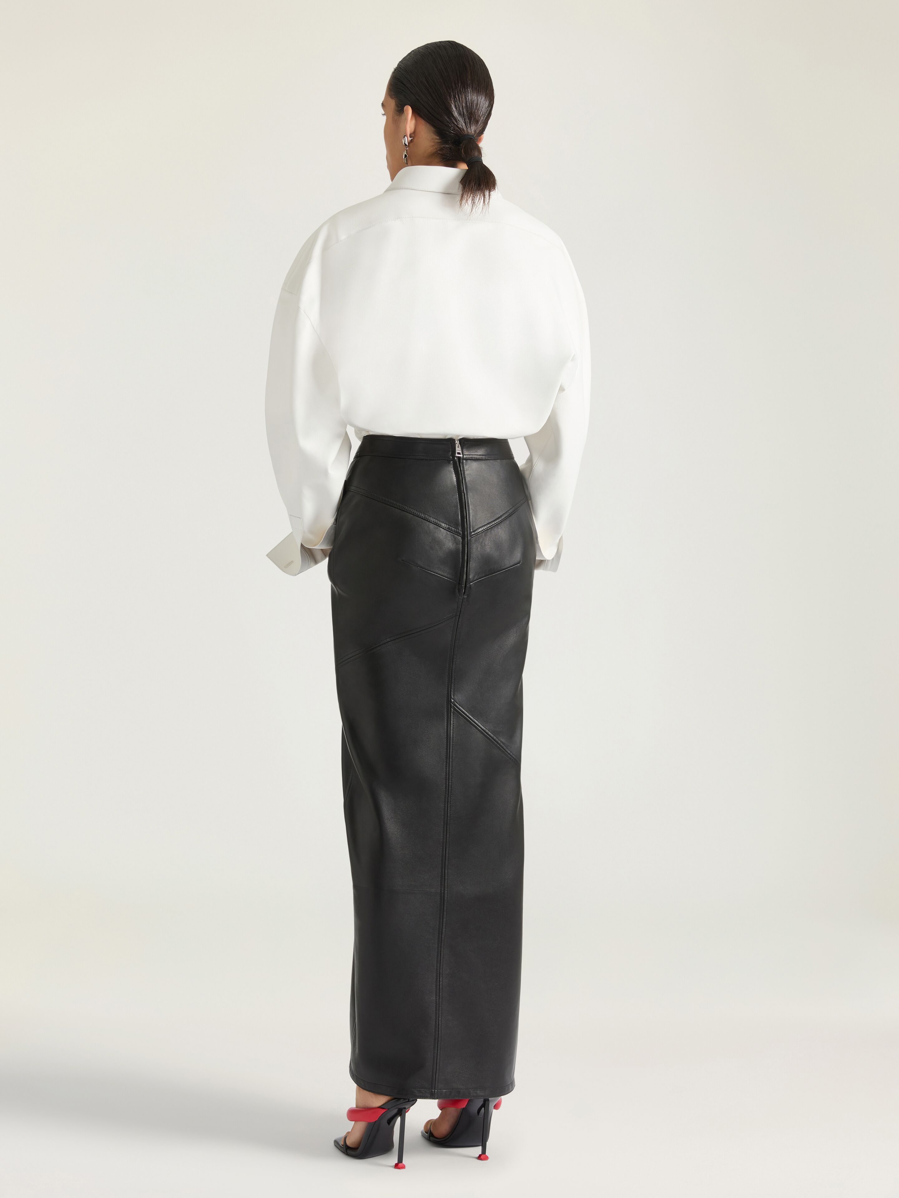 Shirt in nappa leather in - white - BW61LX61VZ-100 | Givenchy US