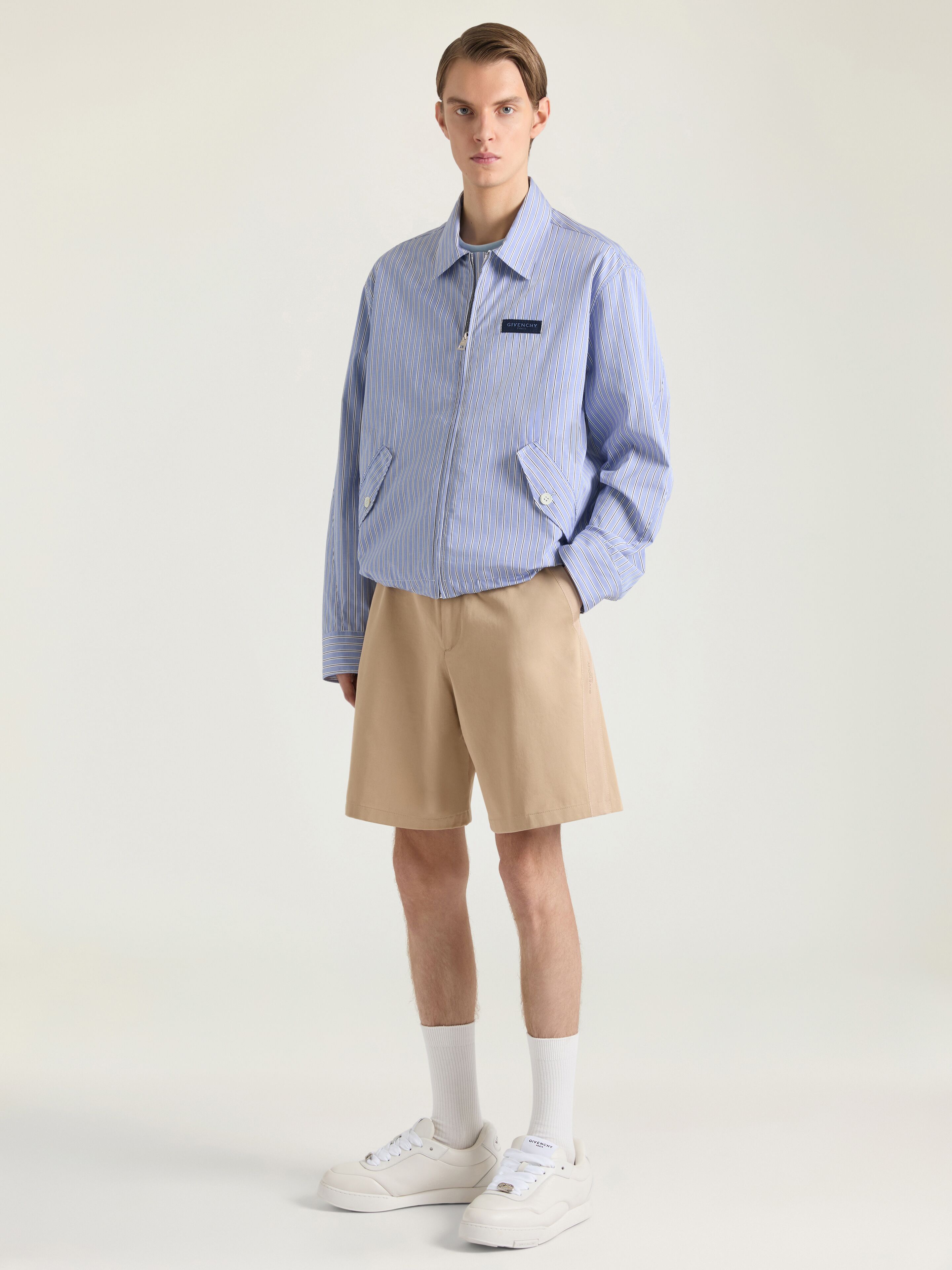 Couture Seam bermuda shorts in cotton with gros grain | Givenchy