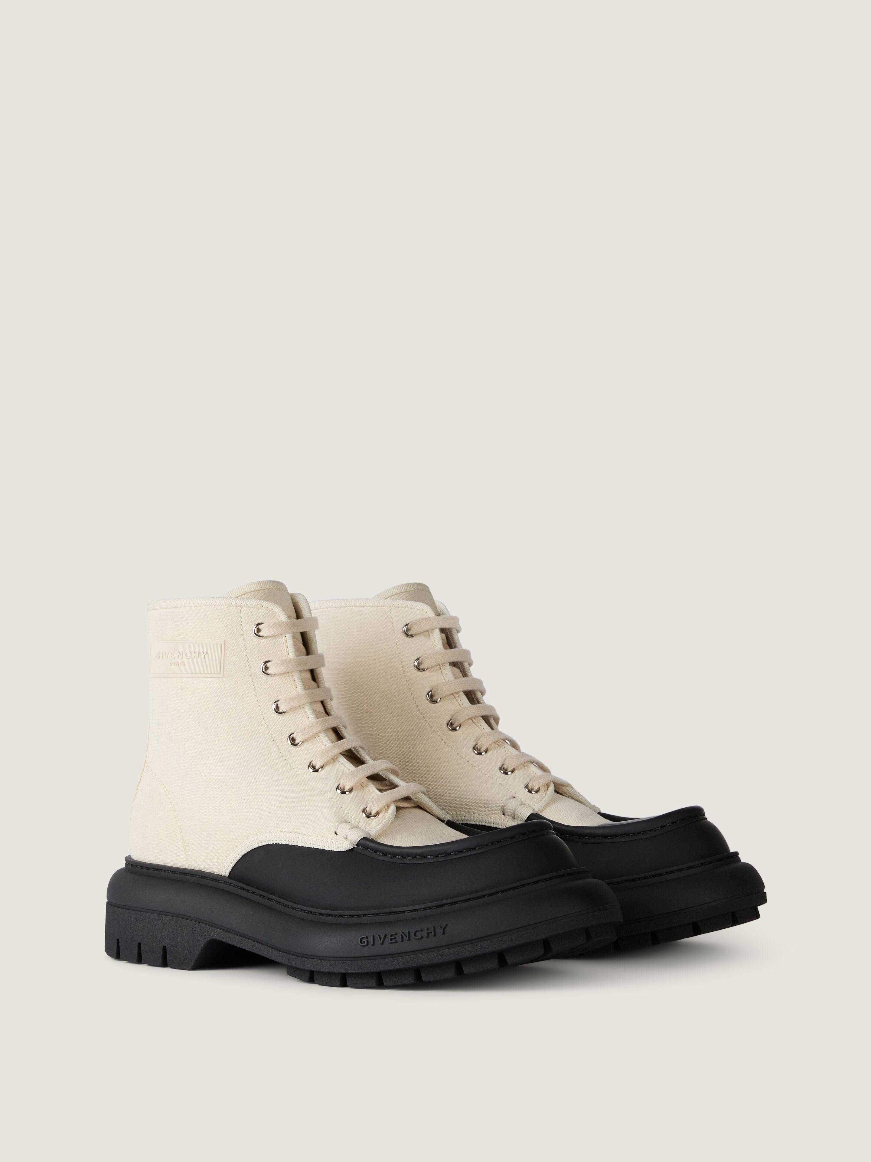 Givenchy Cargo desert boots in canvas and gum leather in - black