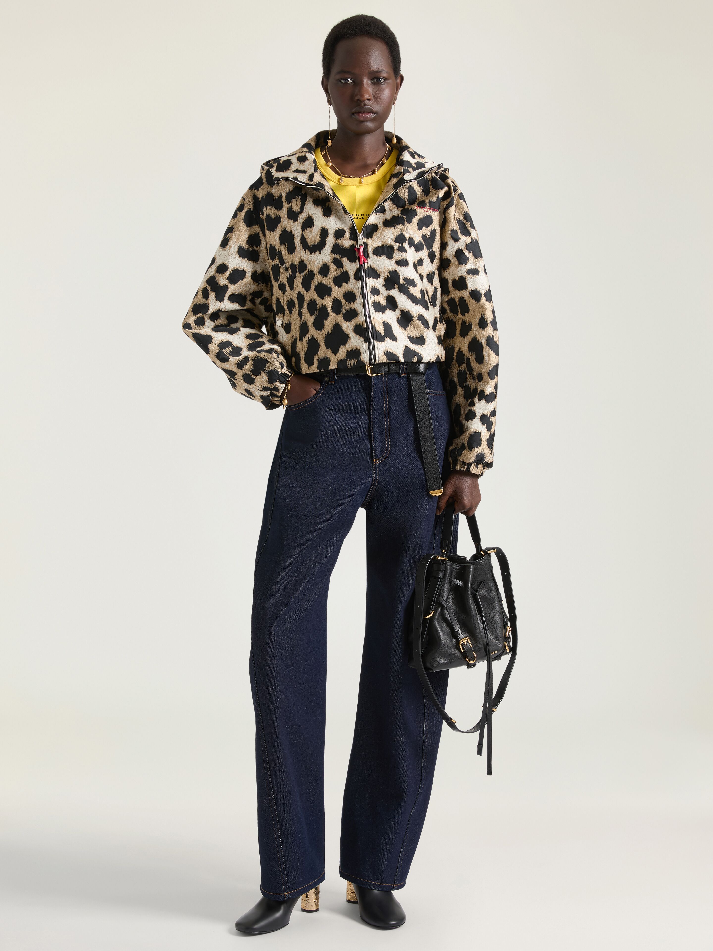 Windbreaker in leopard jacquard | Givenchy DE | Givenchy