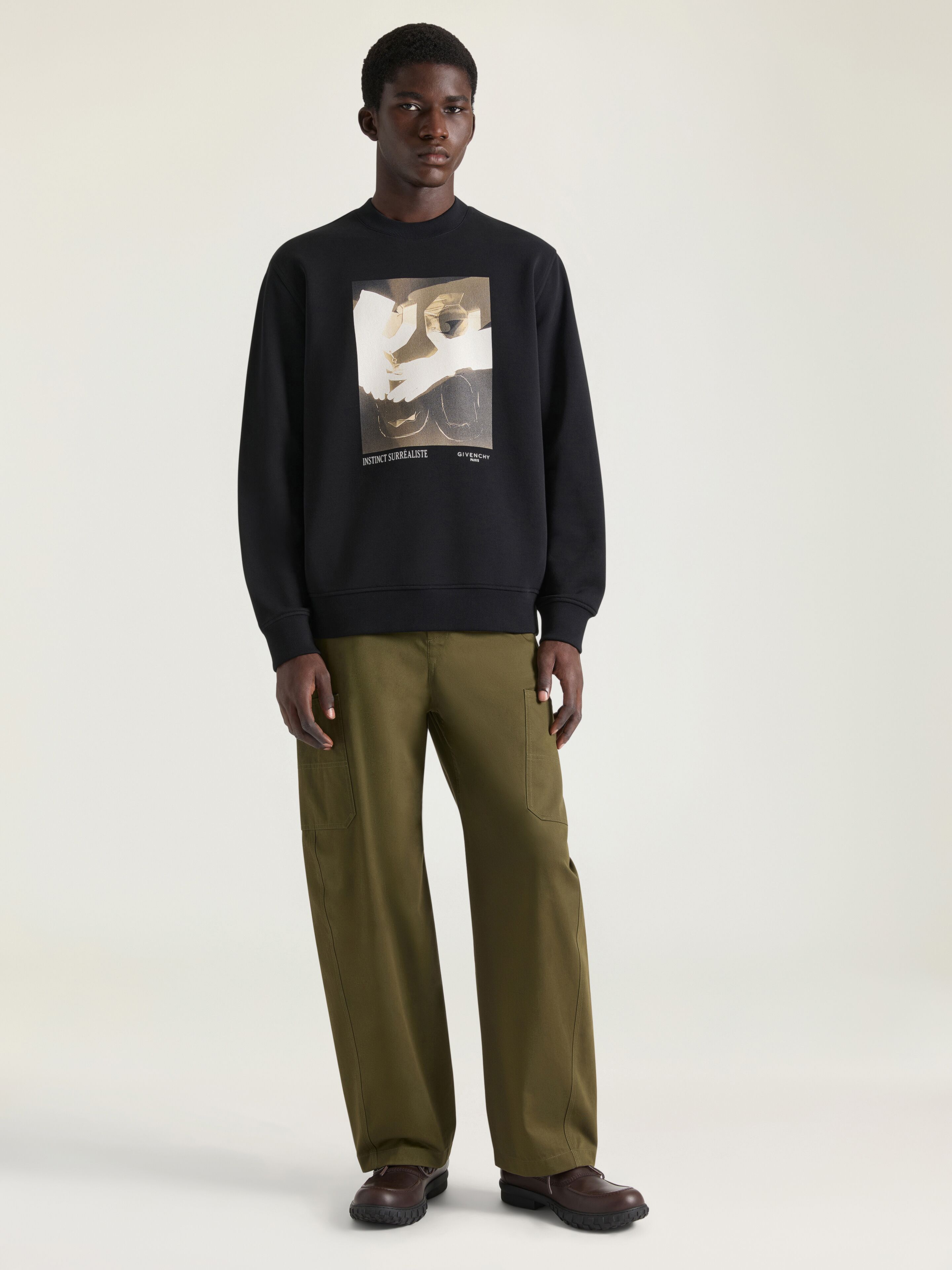 f*y様 GIVENCHY starlongsleevepolo by Ricc Sweatshirt in fleece with surrealism print in - black - BMJ0NK3YSP