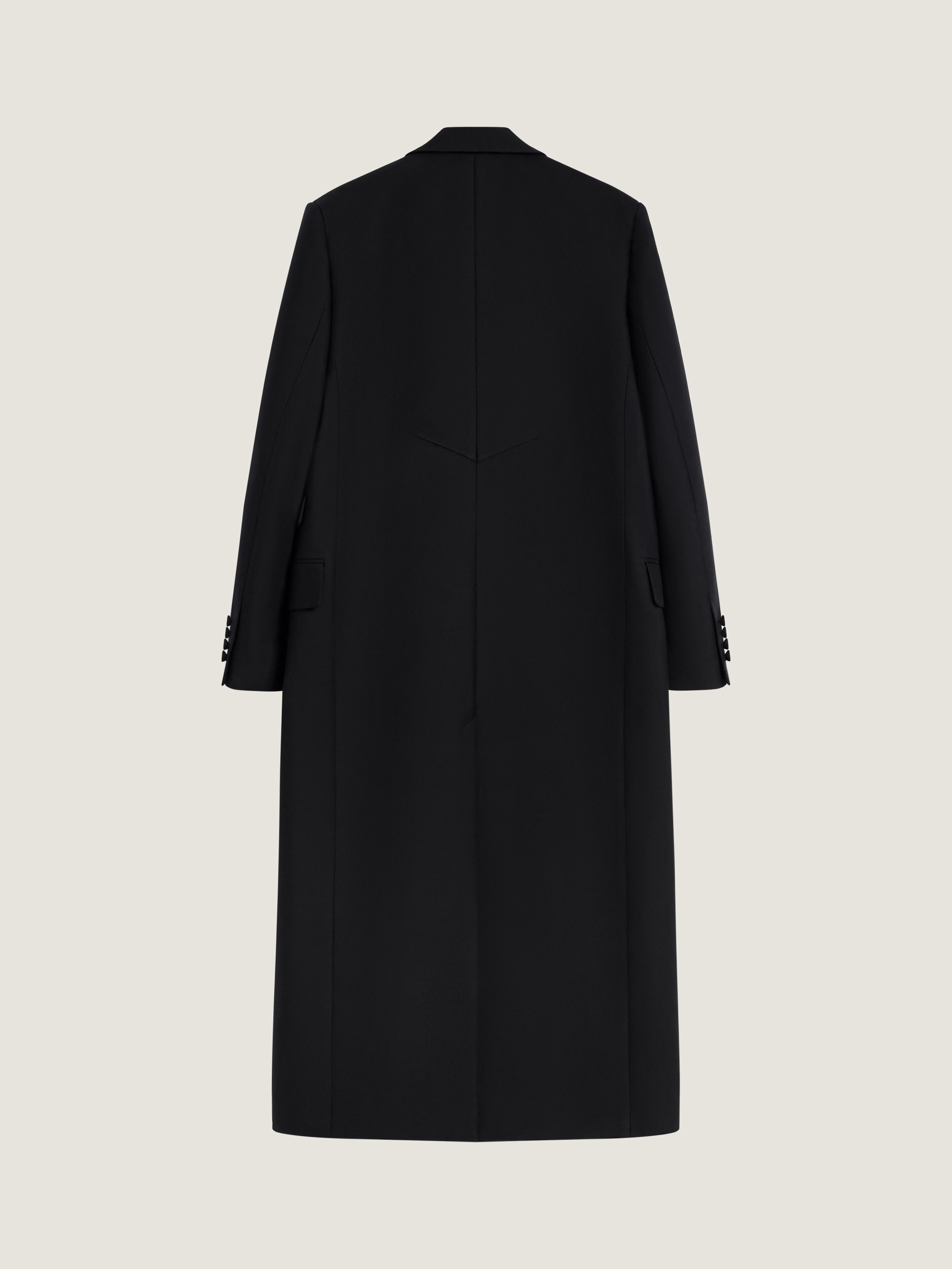 Long tailored coat in wool in - black - BWC0GK16ZP-001 | Givenchy DE