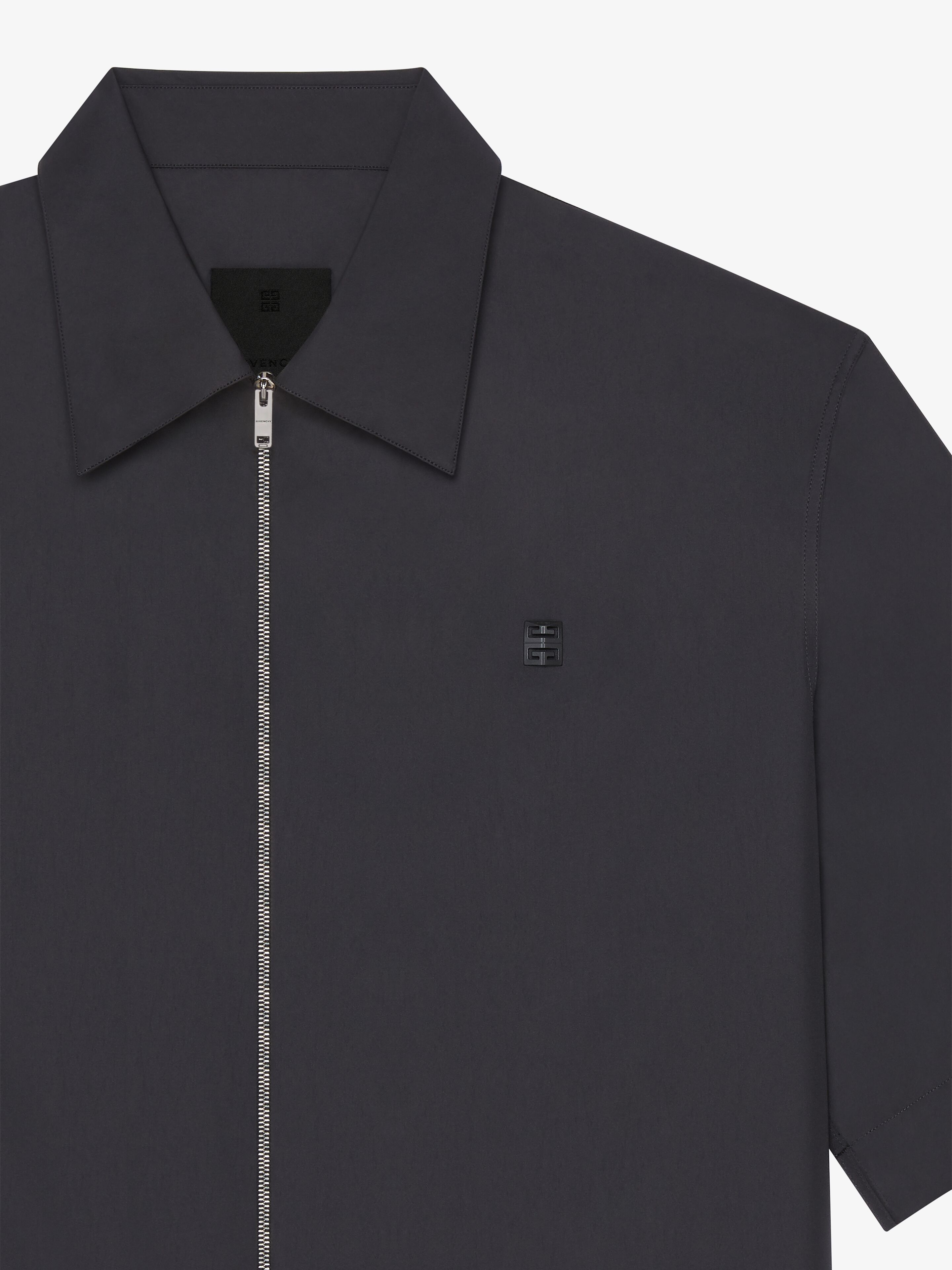 Zipped shirt with 4G detail in - black | Givenchy US Zipped shirt with 4G detail in - black | Givenchy US