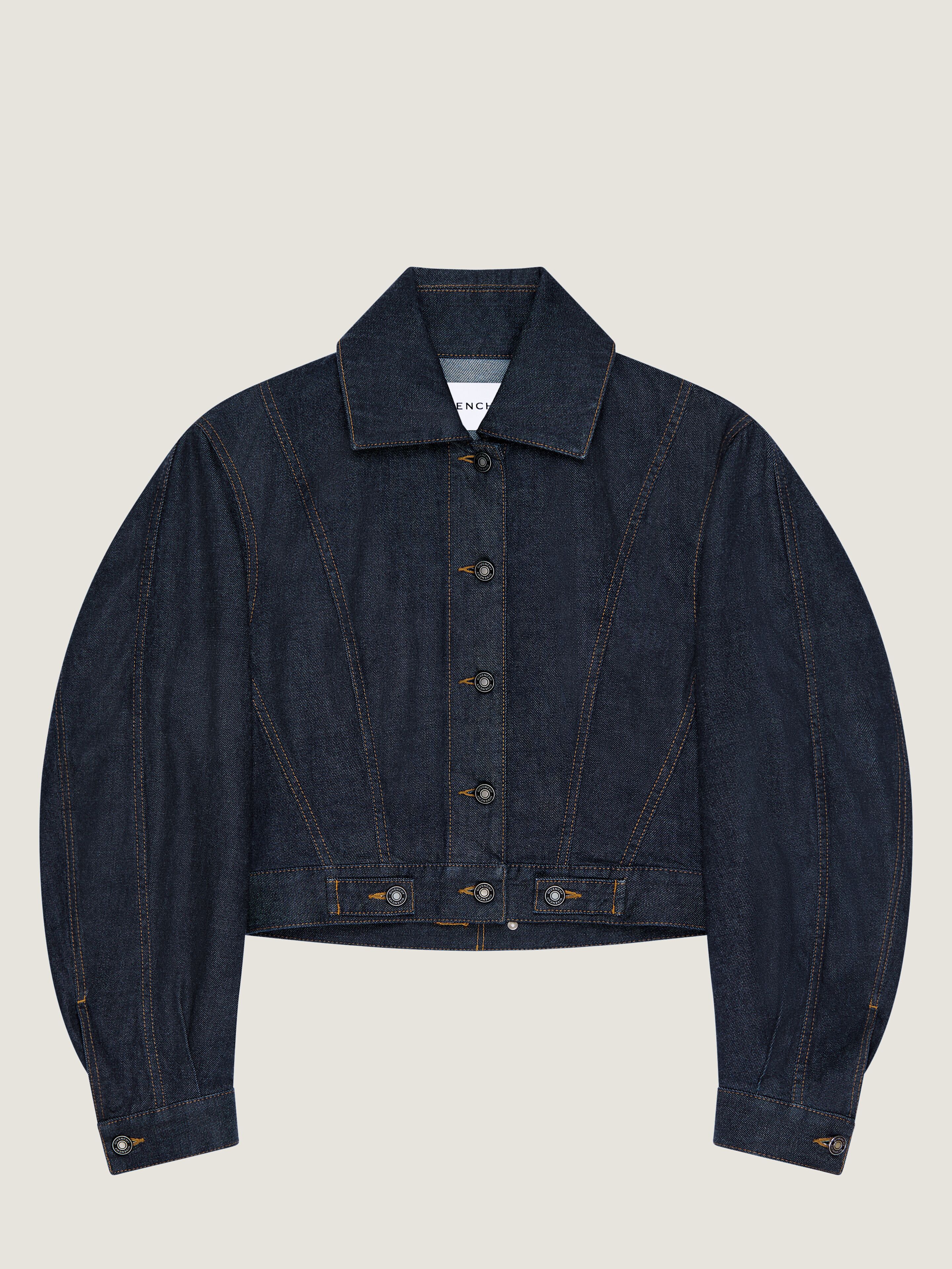 Givenchy Back-to-front Cocoon Jacket In Raw Denim In Blue