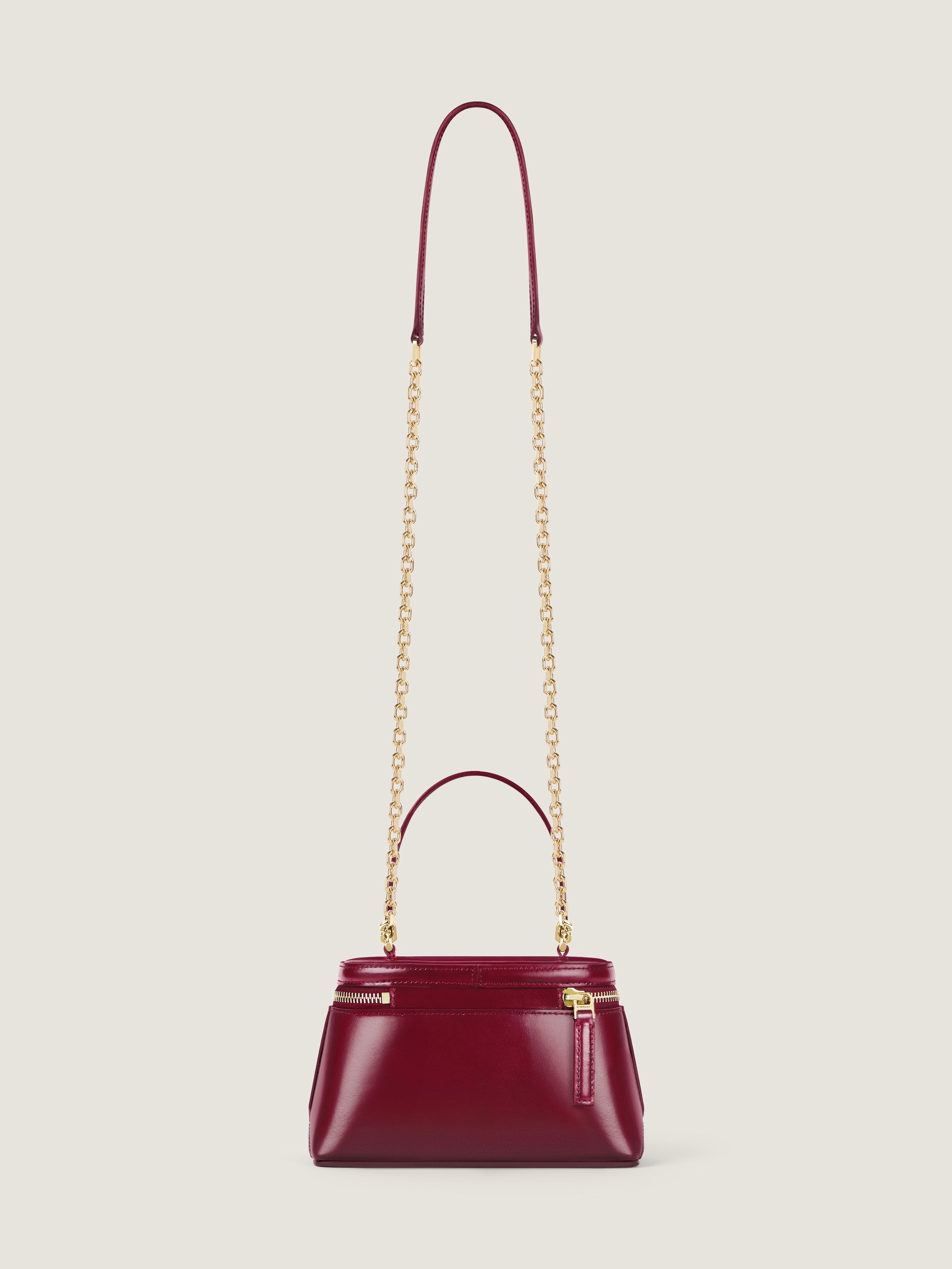 Antigona vanity bag in Box leather with chain in - burgundy