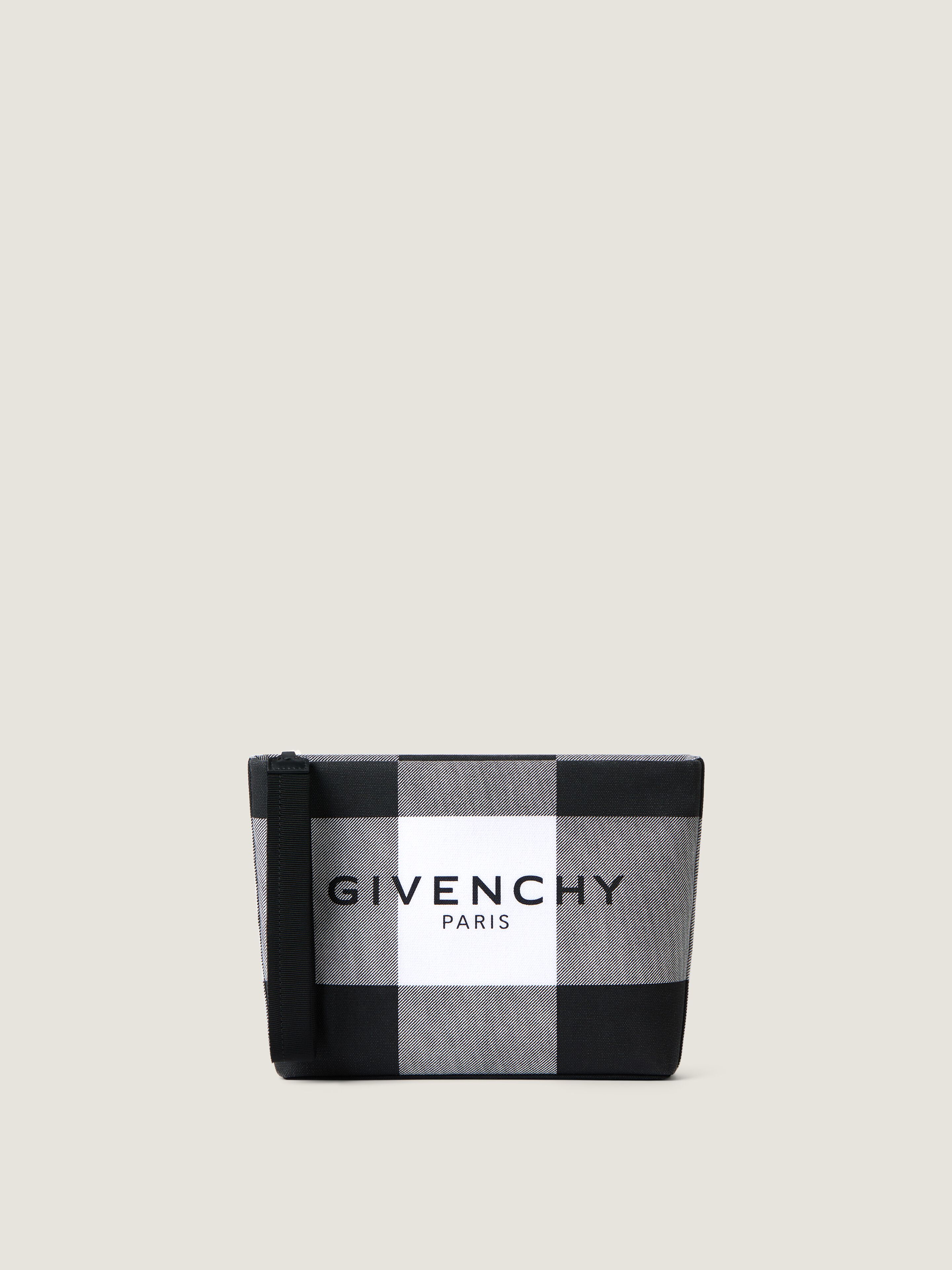 Givenchy Pouch In Checked Canvas