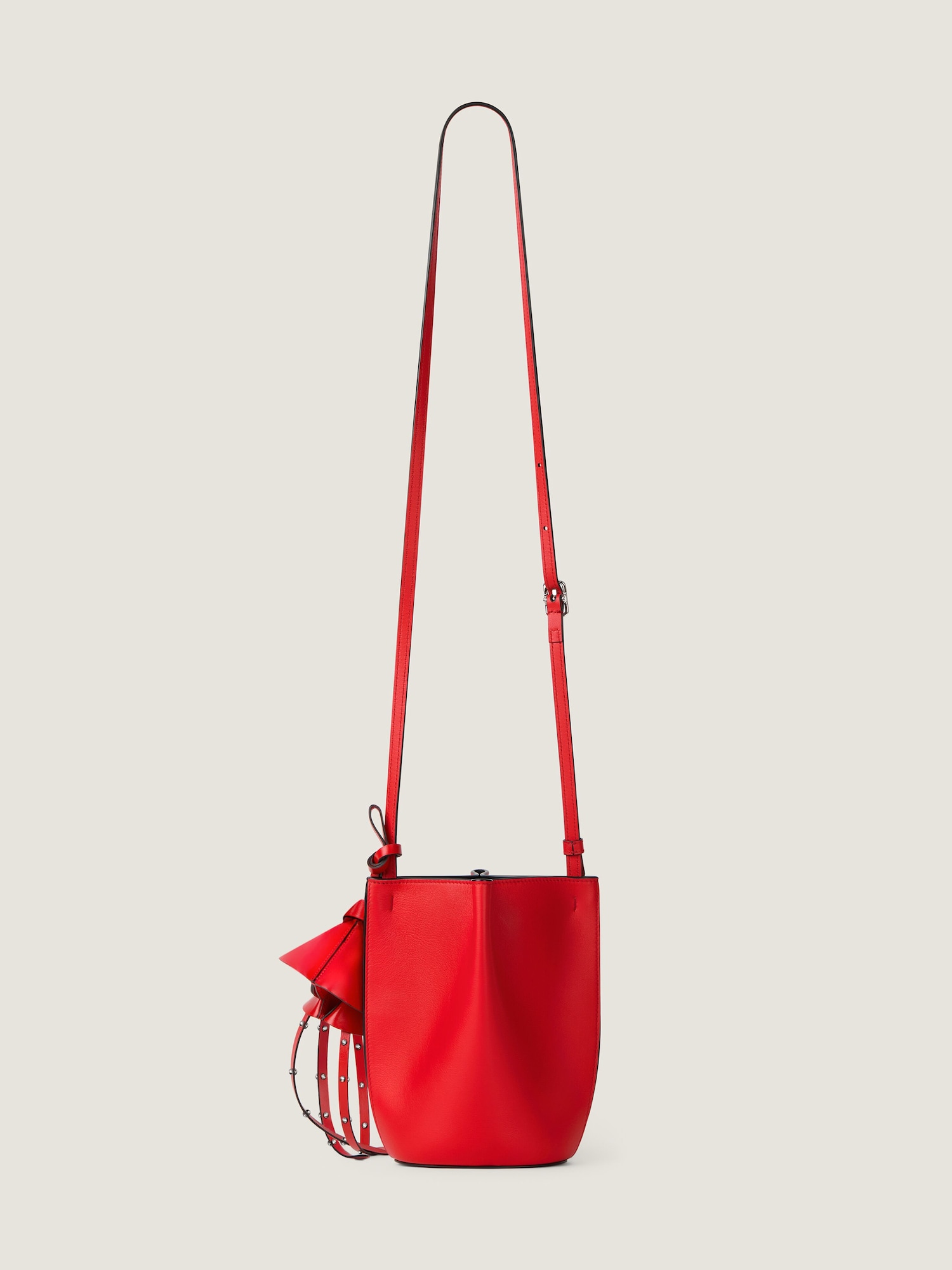 Nano Snap bucket bag in grained leather in - deep red - BB60QTB2FK 
