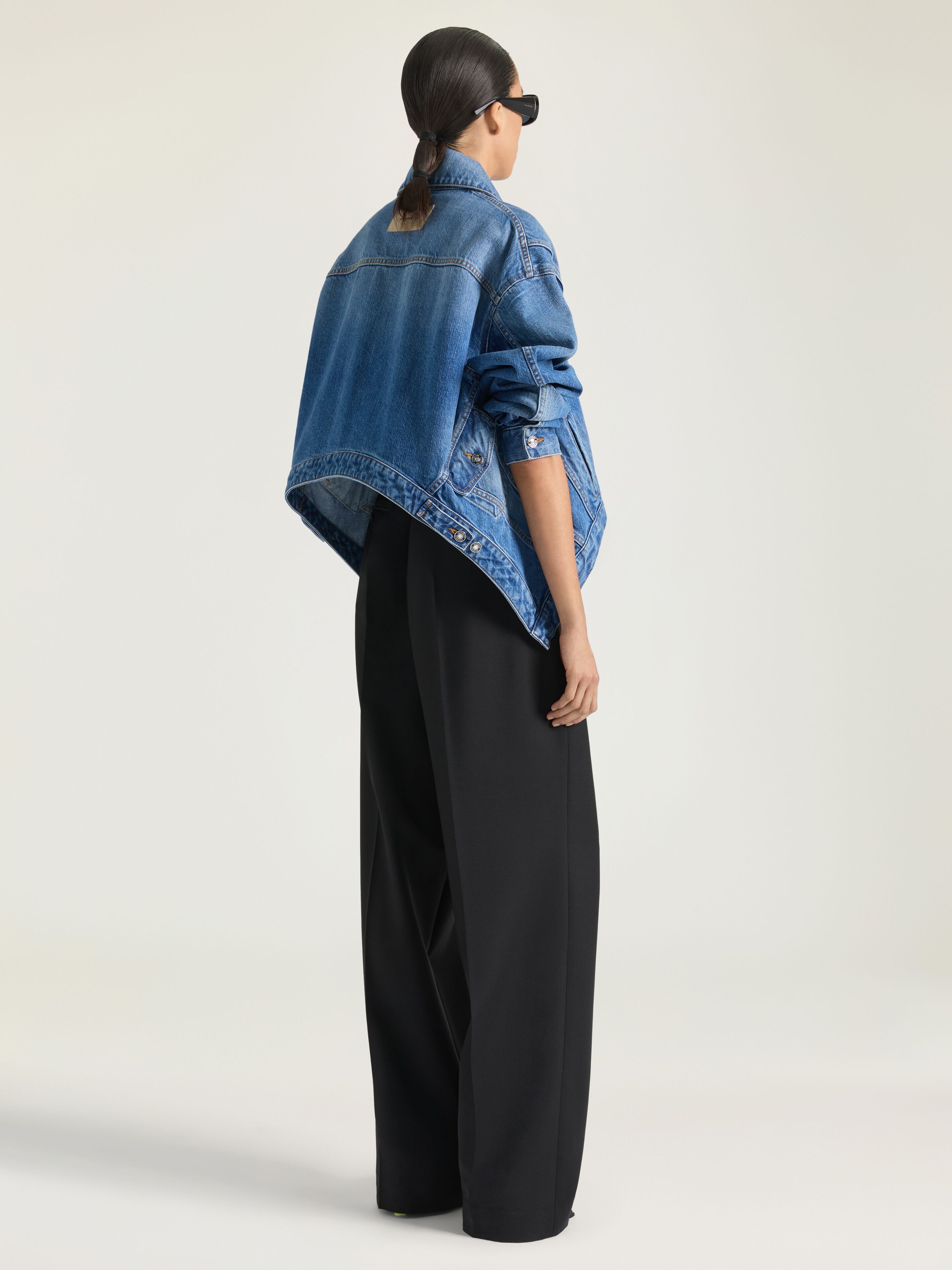 Trapeze jacket in medium blue denim in - medium blue - BW00VD517Z