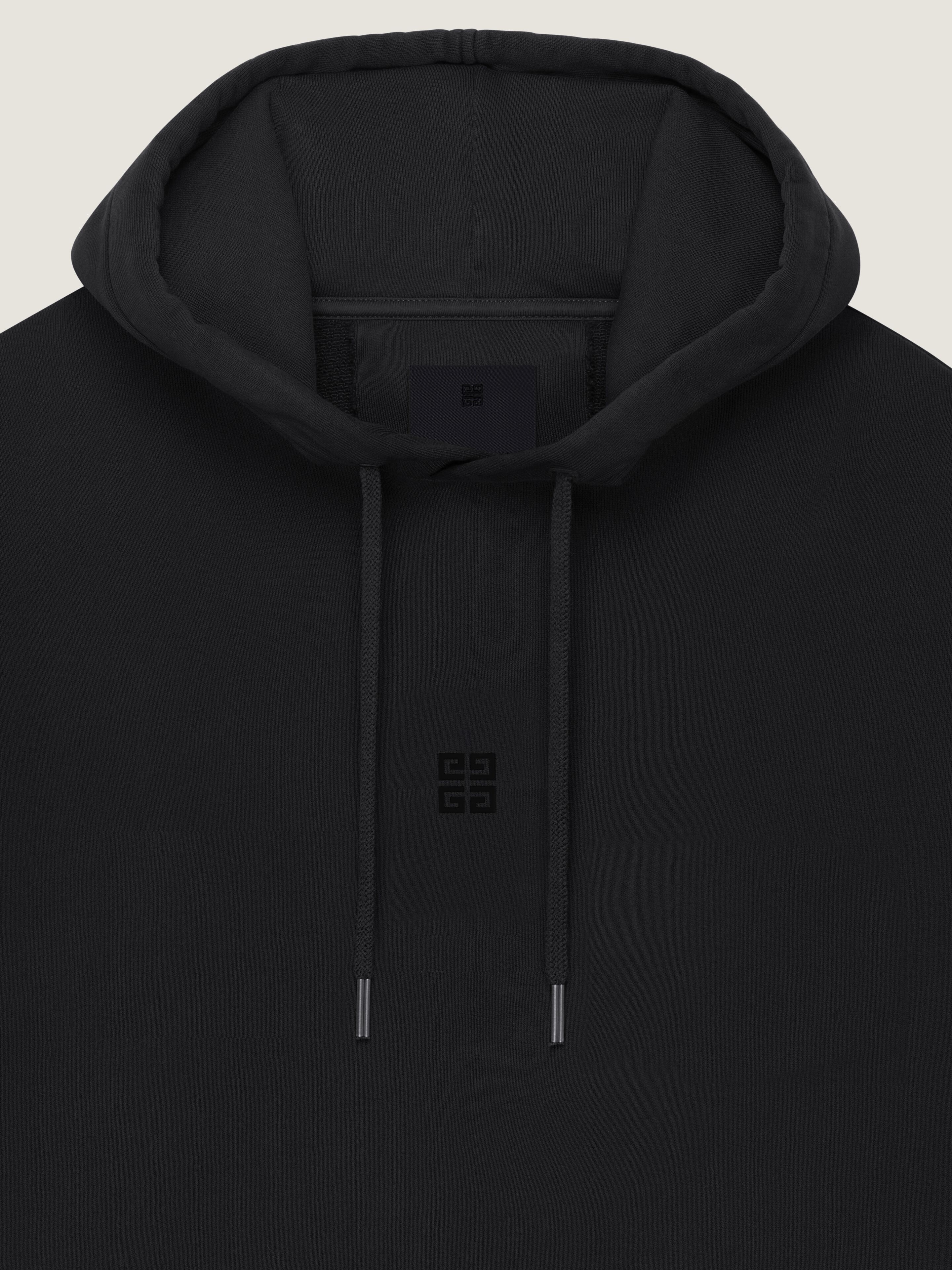 4G slim fit hoodie in fleece in - black | Givenchy US