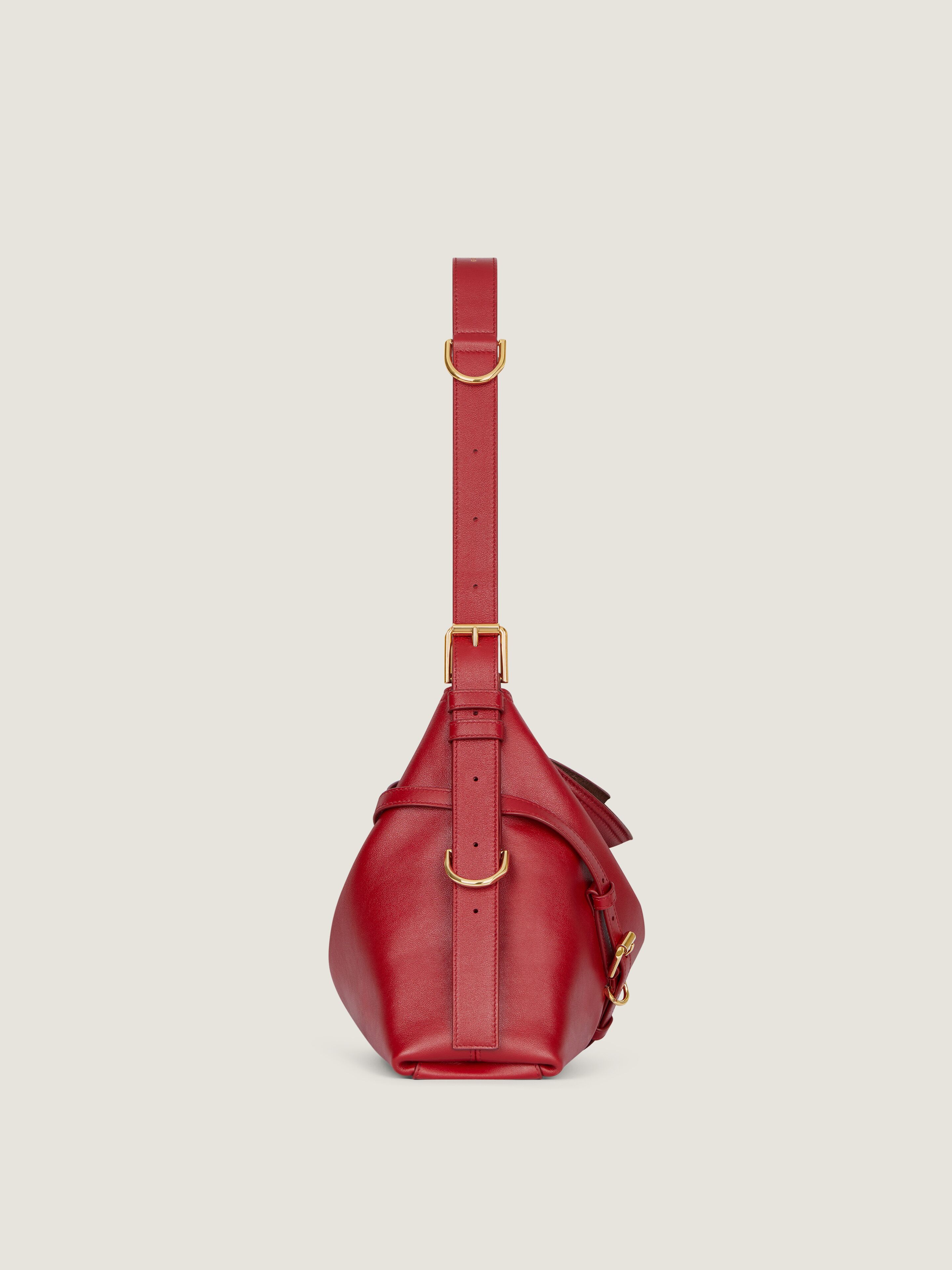 Medium Voyou bag shiny leather in - dark red - BB5131B2AE-601