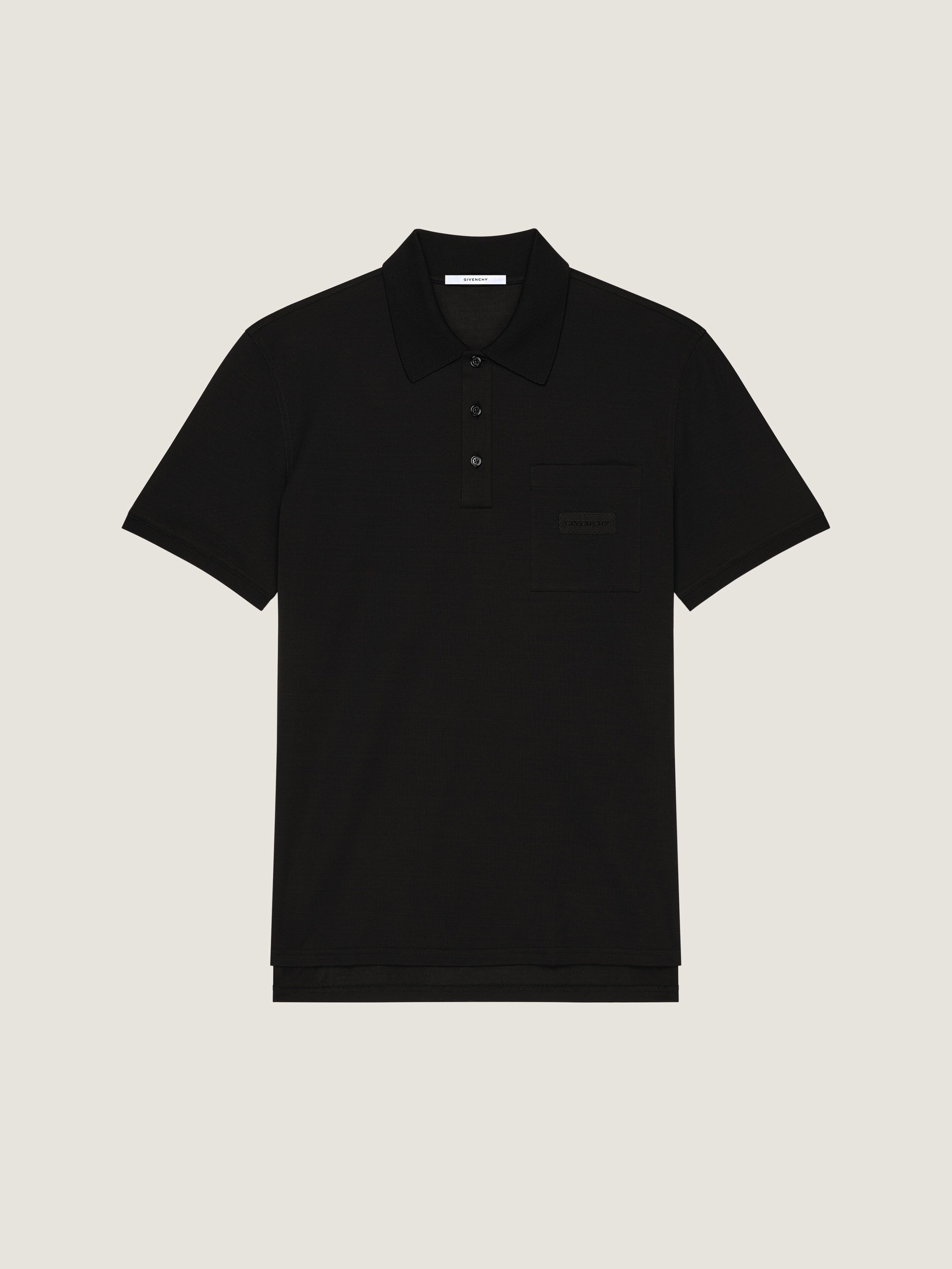 Givenchy 黒ポロシャツ Polo in cotton with GIVENCHY patch - black in - black - BML00G3YRD