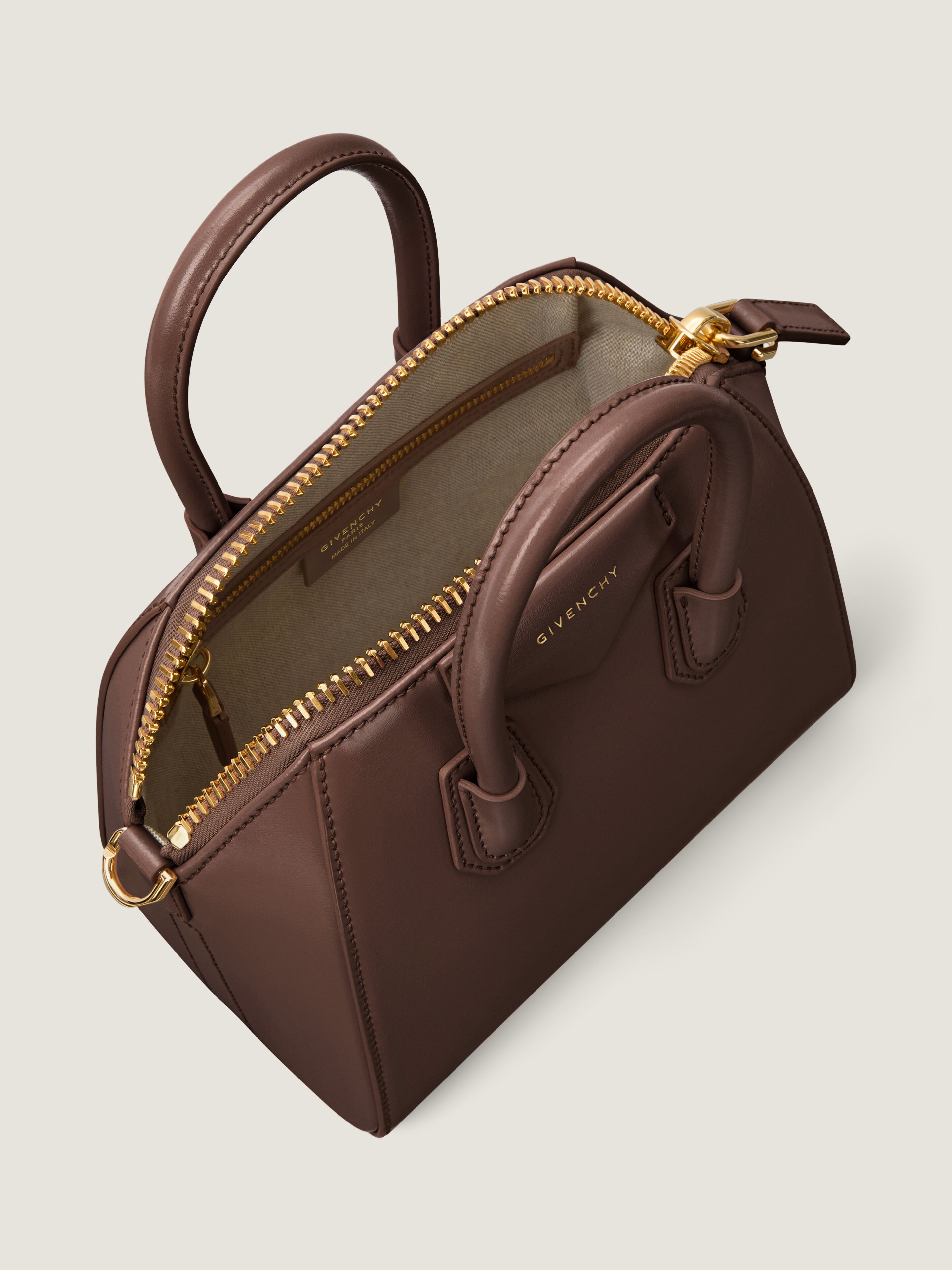 Mini Antigona bag in Box leather in - dark brown - BB5148B13A-201