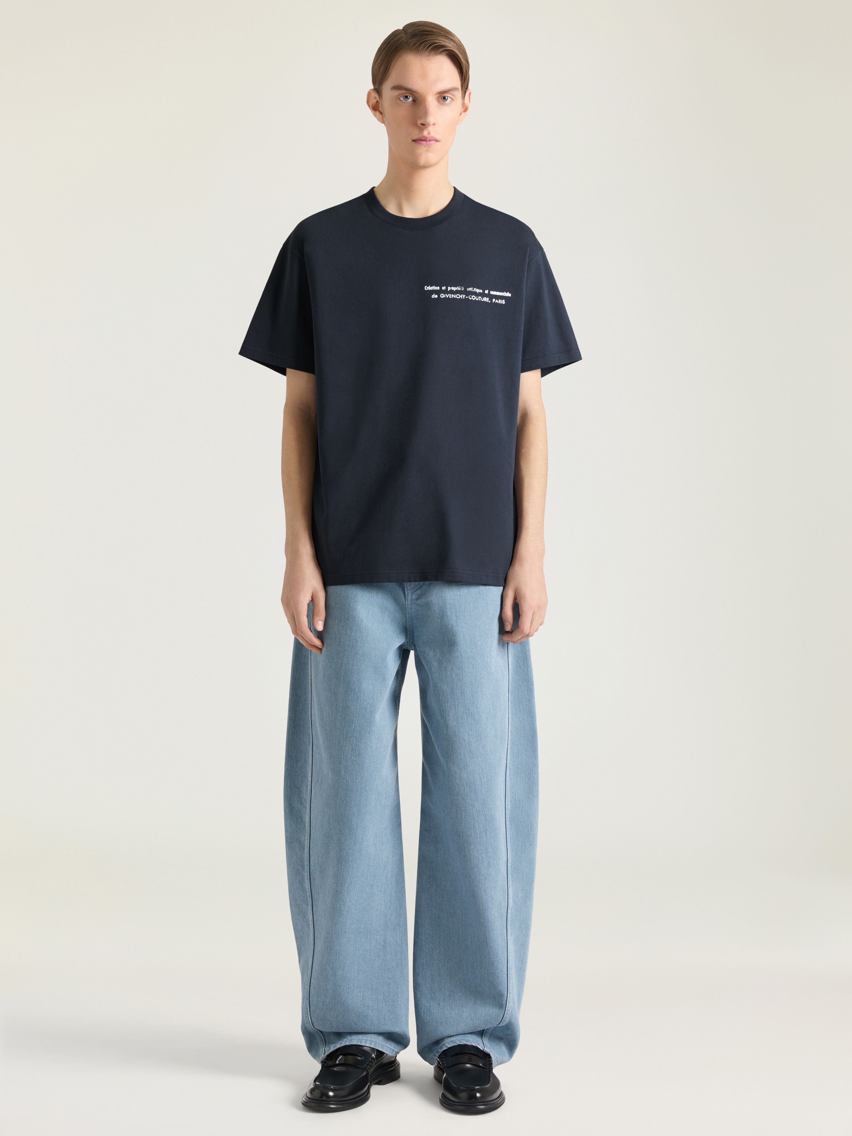 Couture Seam light blue jeans with striped reverse in - light blue