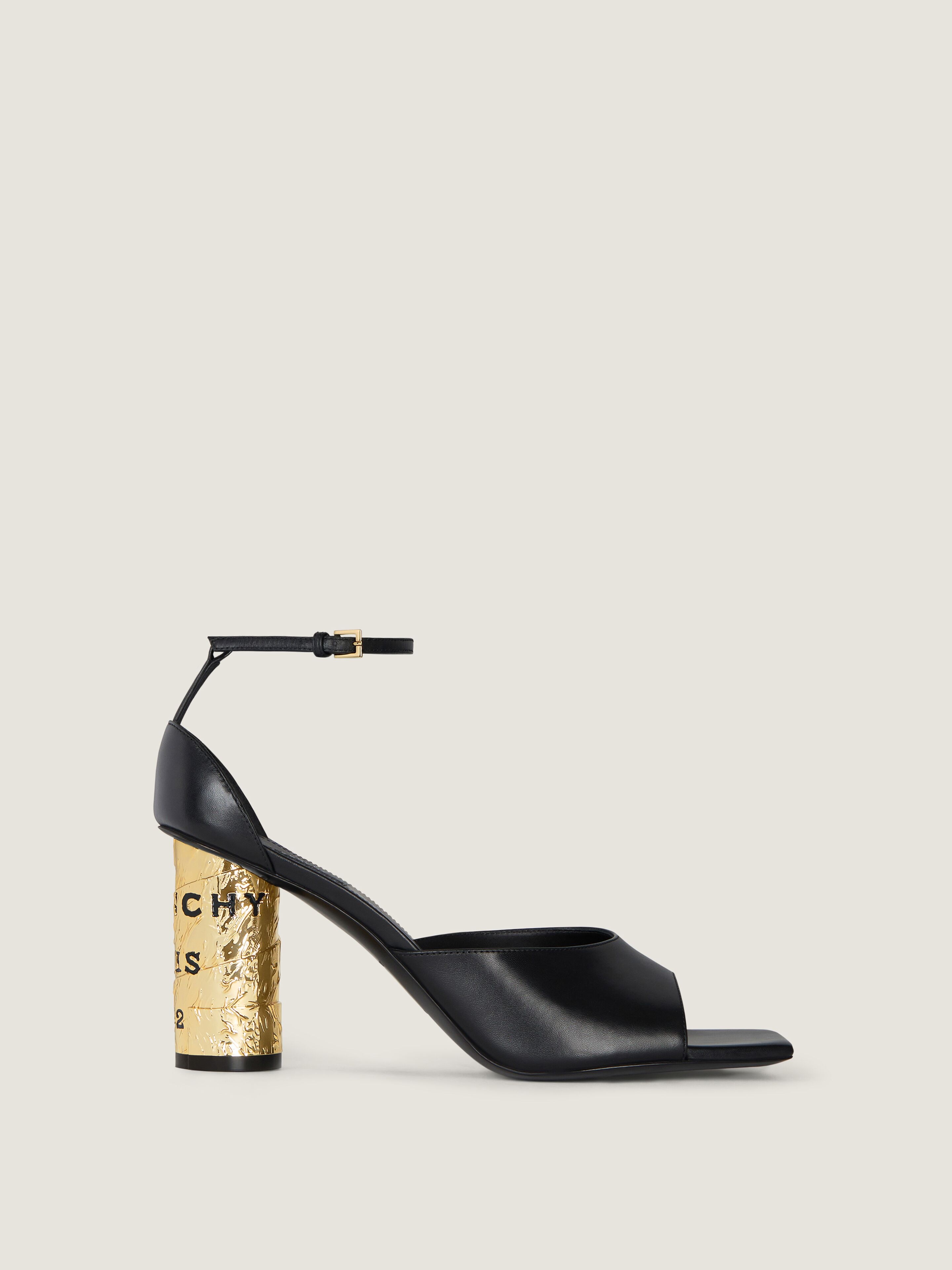Givenchy Tape Heel Sandals In Leather In Black