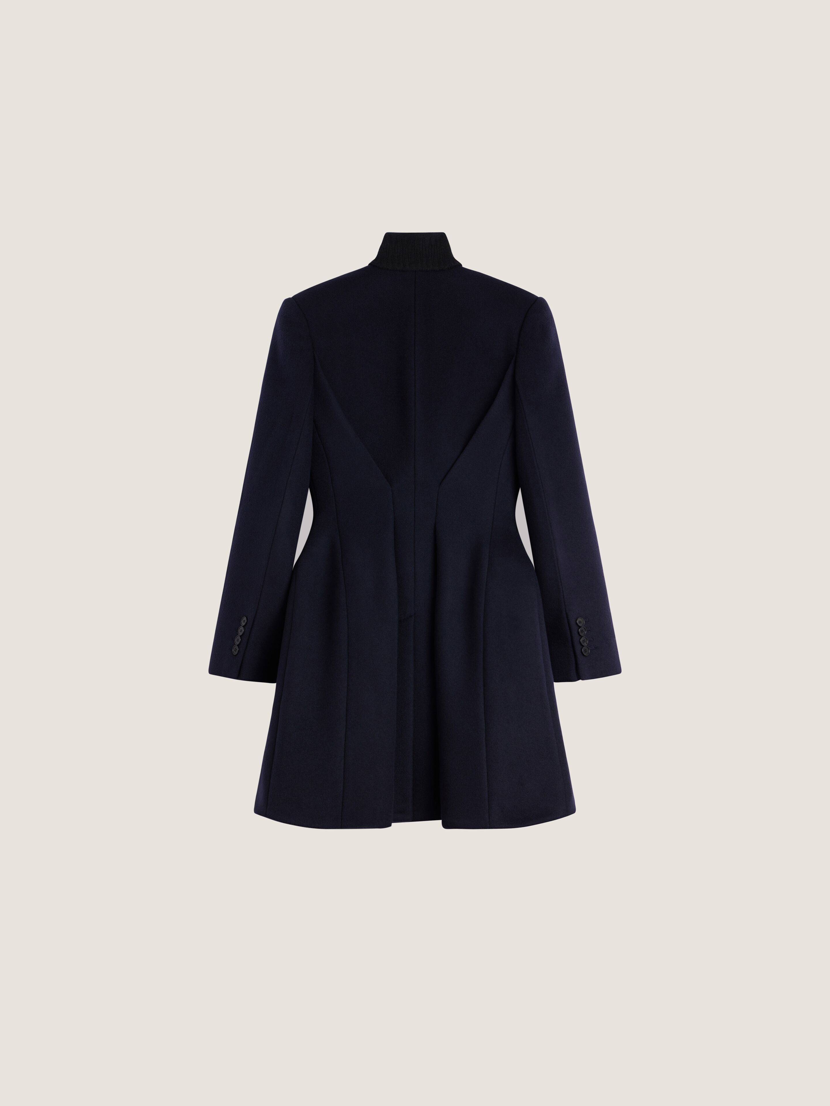 Pinch coat in wool and cashmere in - midnight blue - BWC0GR163S