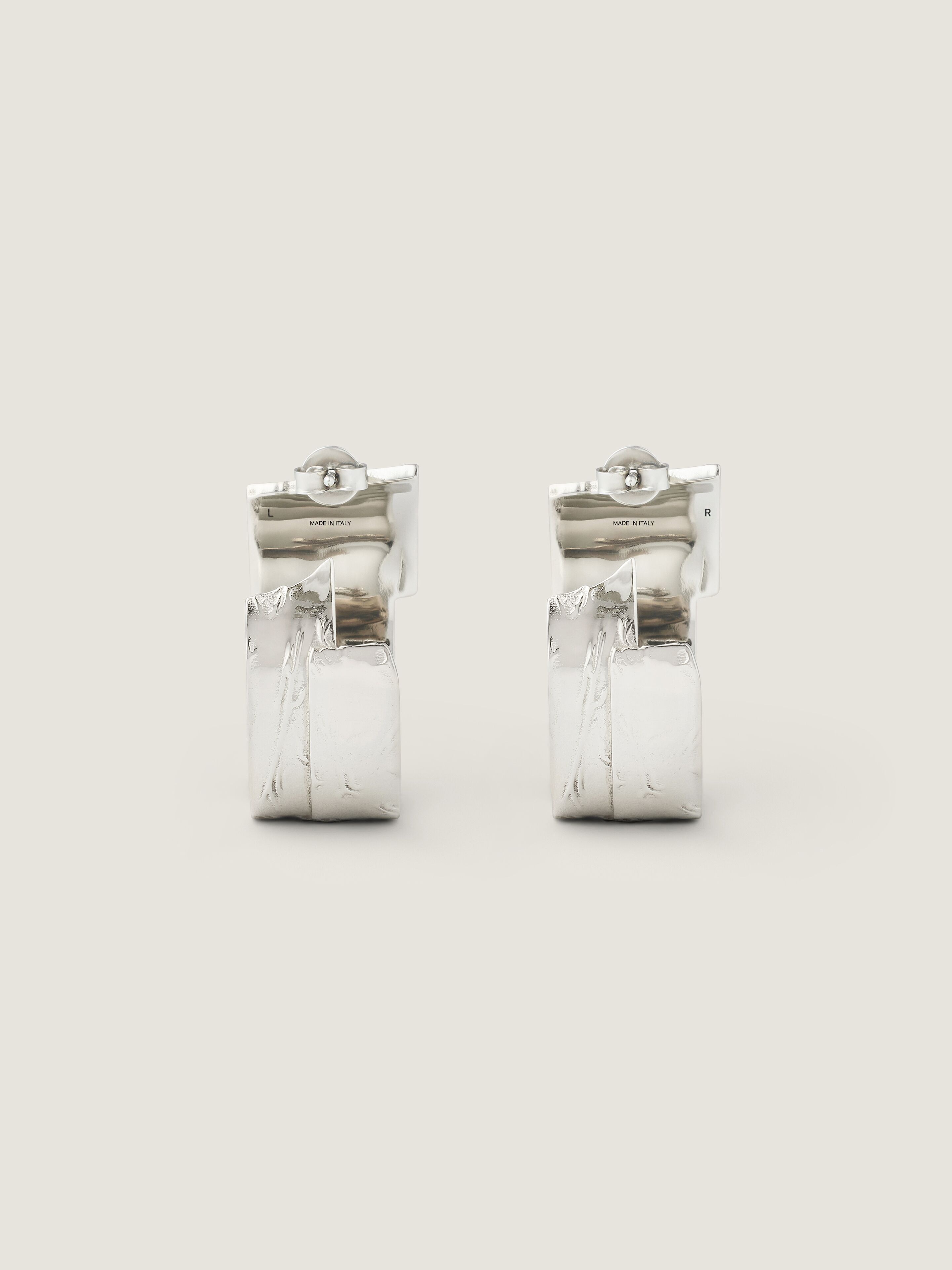 Givenchy Tape earrings in metal and enamel in - antic silvery