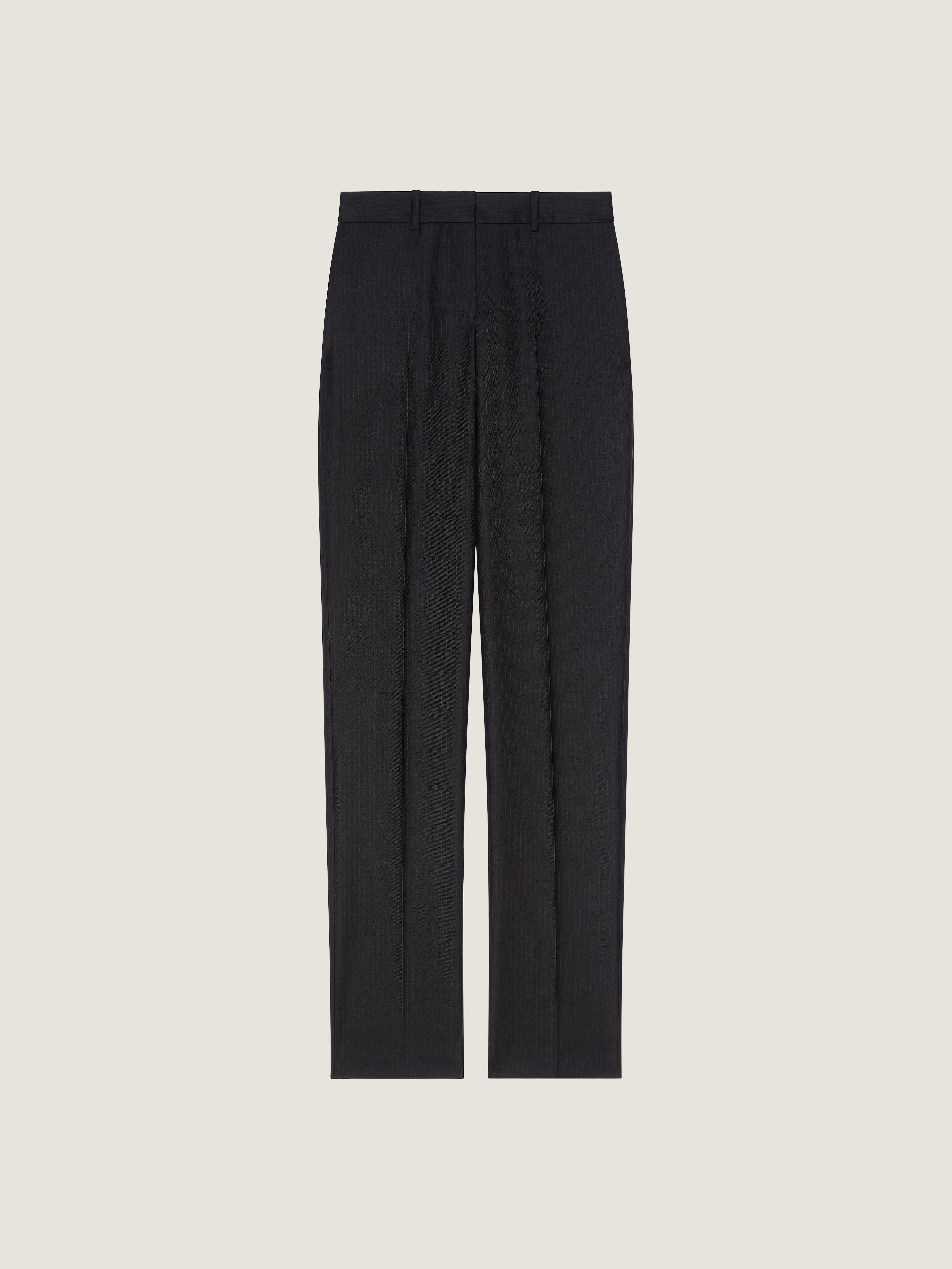 Givenchy Striped Skinny Pants In Wool In Black