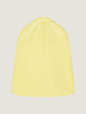 Manteau Cocoon en satin avec cape