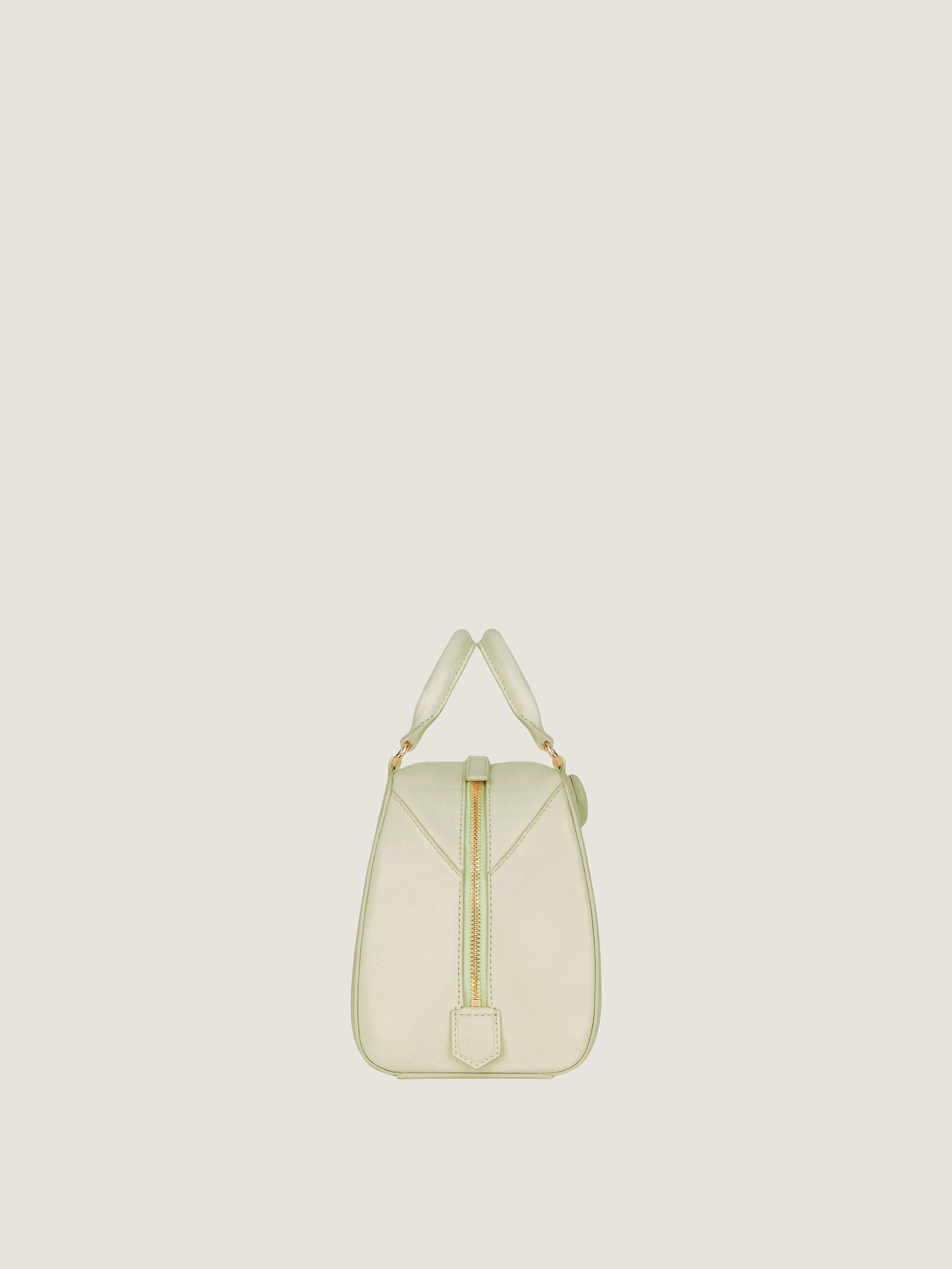 Nano Antigona Cube bag in leather in - almond green